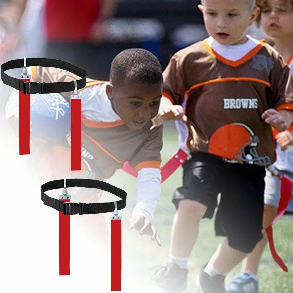 Flag Football Set Bandiere Cinture da Calcio Regolabile per Bambini Adolescenti
