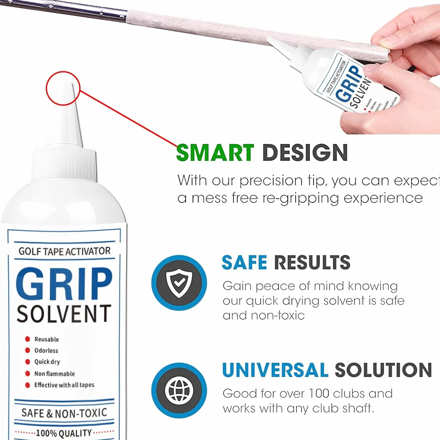 AMRTA Golf Club Regripping Kit Nastro Gancio Lama Morsa Gomma Doppio Adesivo Coltello Strumento Rimozione Ferri Putter