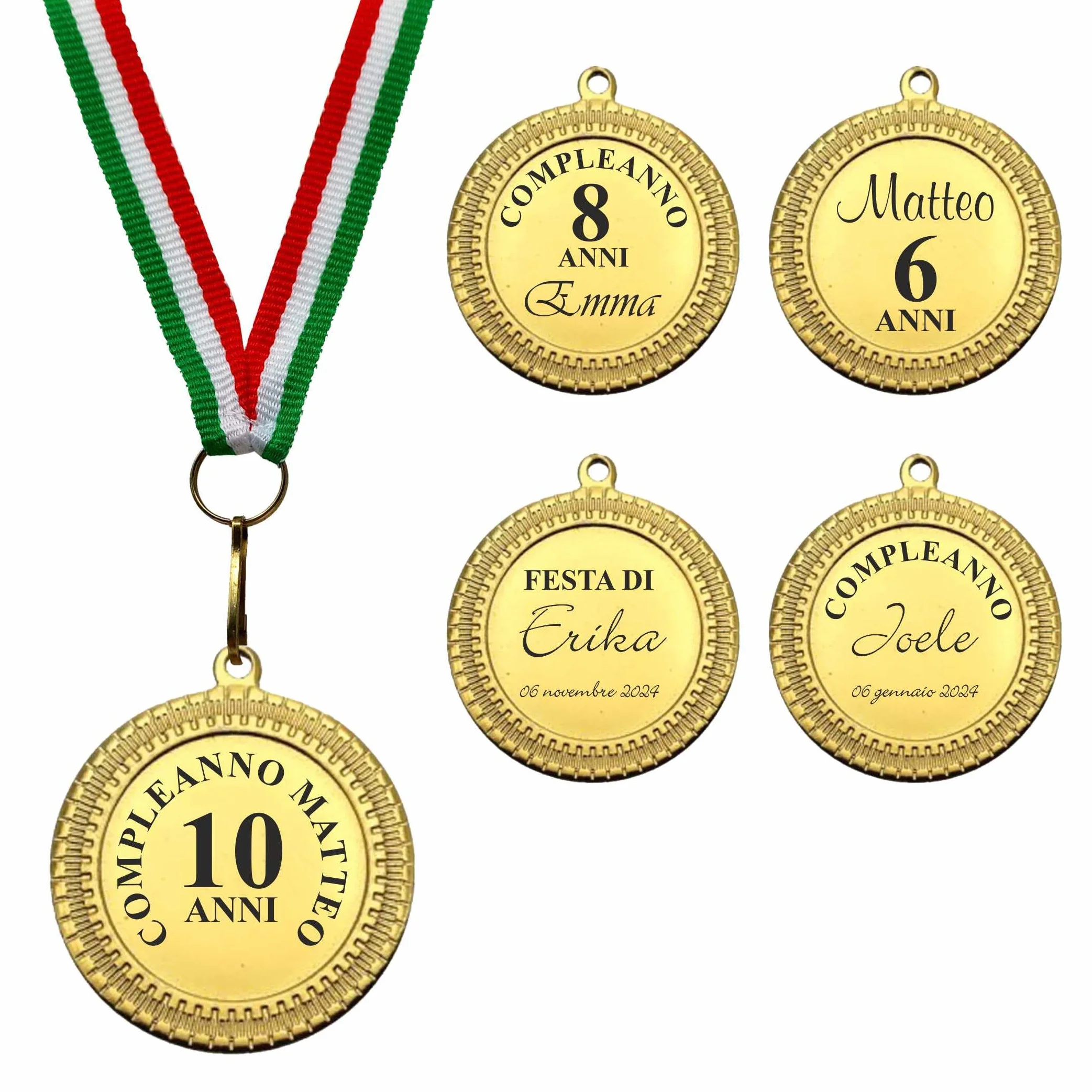 Medaglia Personalizzabile Ø35 mm Metallo Premio Sportivo Gare Tornei