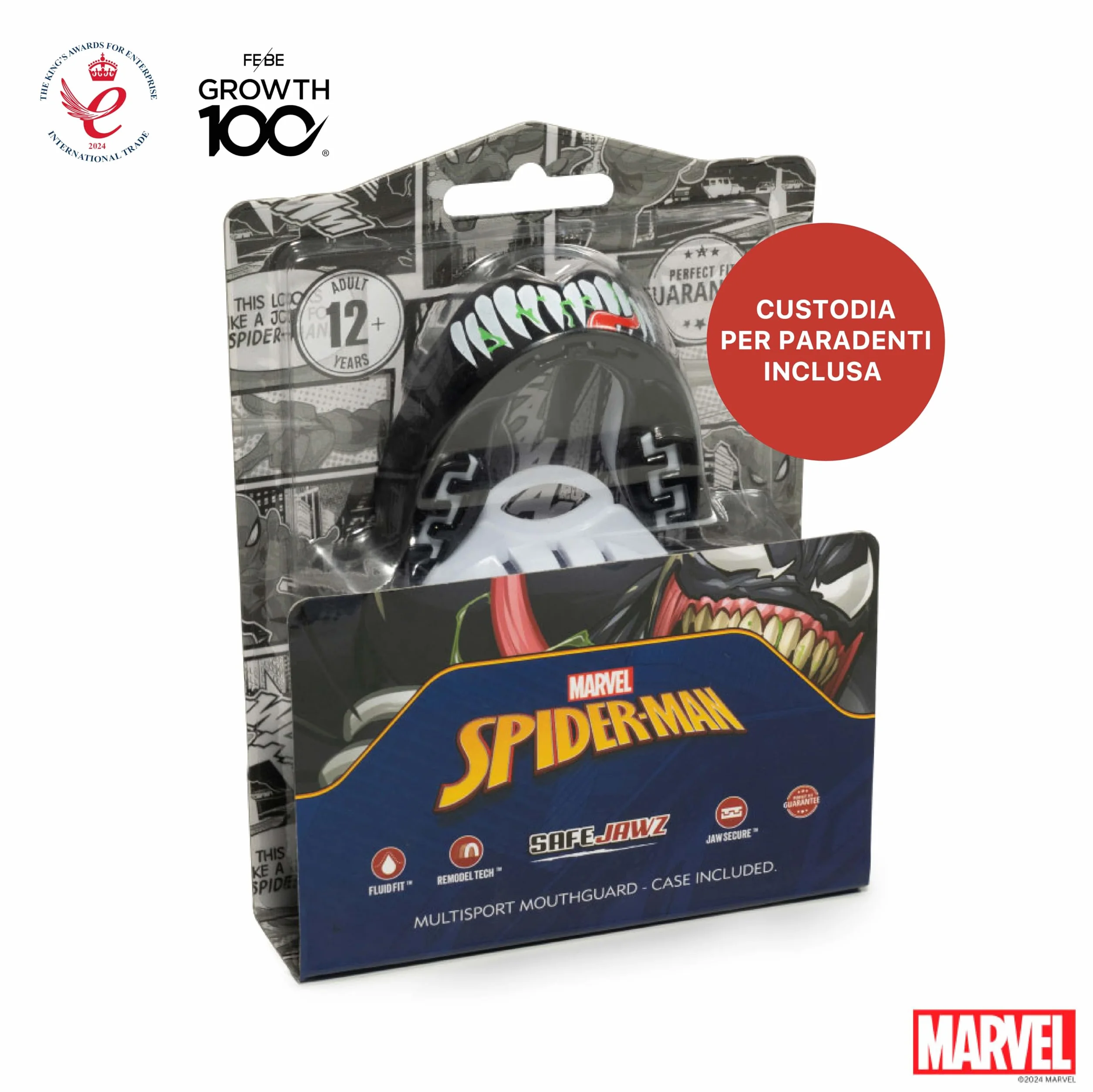 Marvel Venom Paradenti Sportivo Contatto Completo per Rugby MMA Hockey Judo Boxe