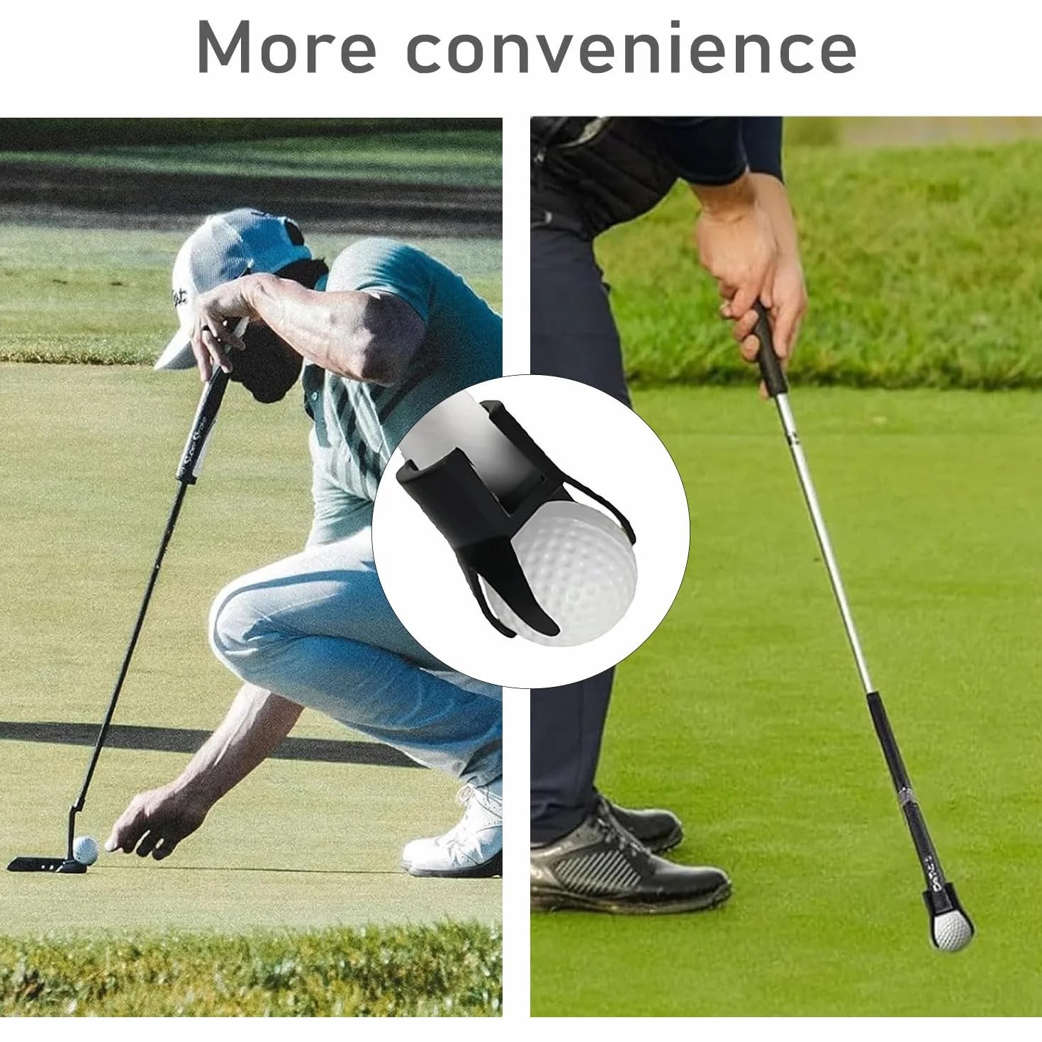 Pezzi Raccogli-Palline da Golf - Strumento a 4 Artigli con Attacco Putter per Raccolta Facile