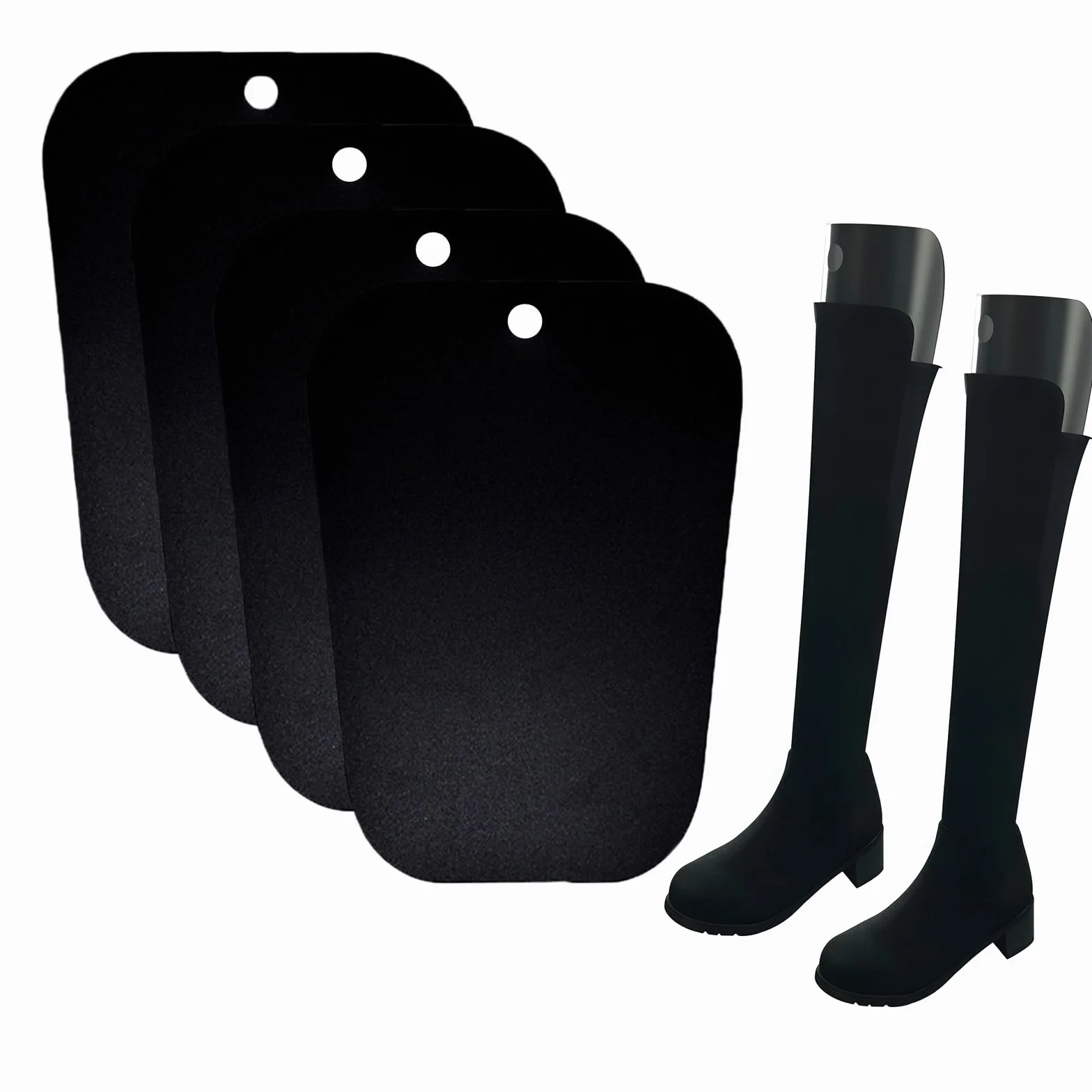 UPSTORE 2 pary wkładek modelujących do butów, wysokie podparcie, czarne, 25,4 cm