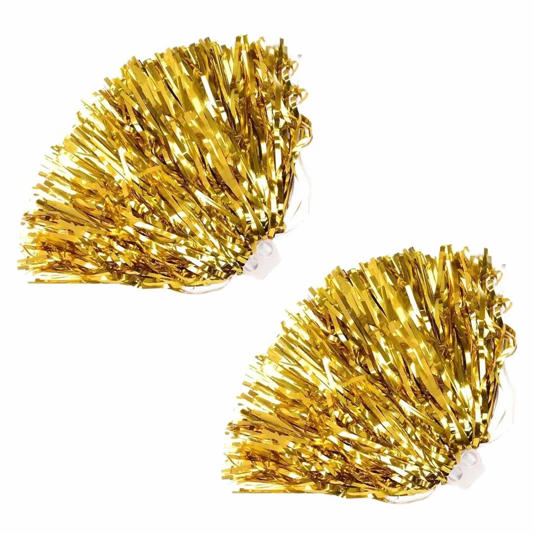 Pom Pom Cheerleading Accessorio Danza per Feste Sport, 2 Pezzo