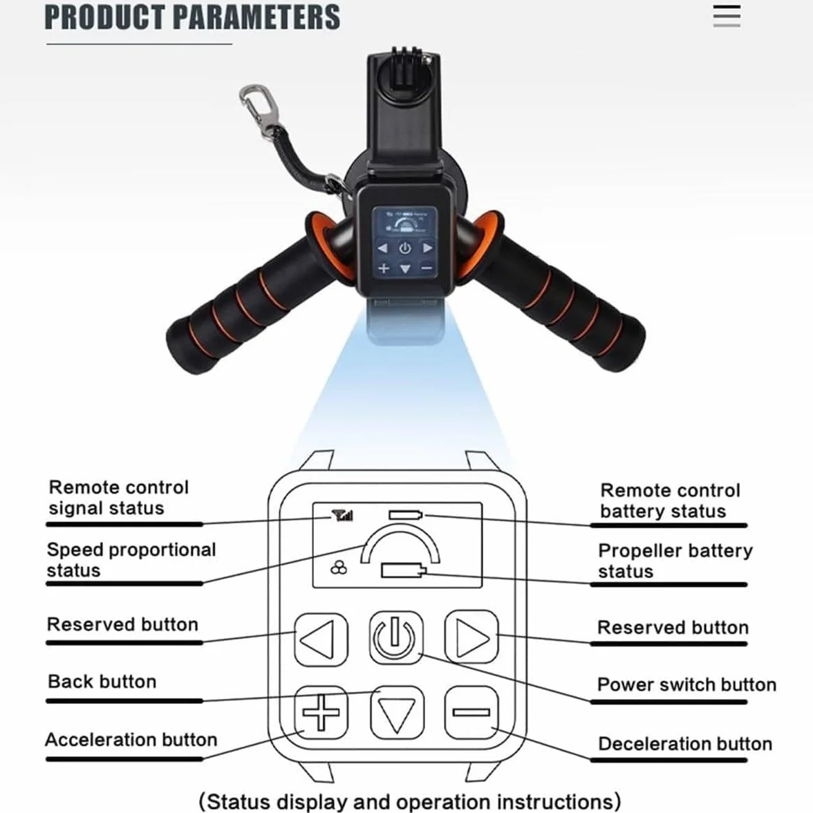 Scooter Subacqueo Elettrico 10 Km/h 130 Minuti Senza Spazzole Booster Nuoto