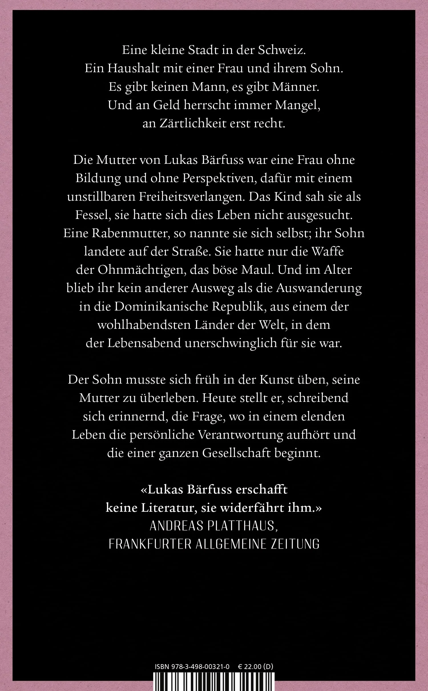 Königin der Nacht: Ein kurzes Buch über meine Mutter | "Lukas Bärfuss hat sich in eine schmerzhafte Gegend gewagt und ein unglaublich gutes Buch darüber geschrieben." Tagesanzeiger