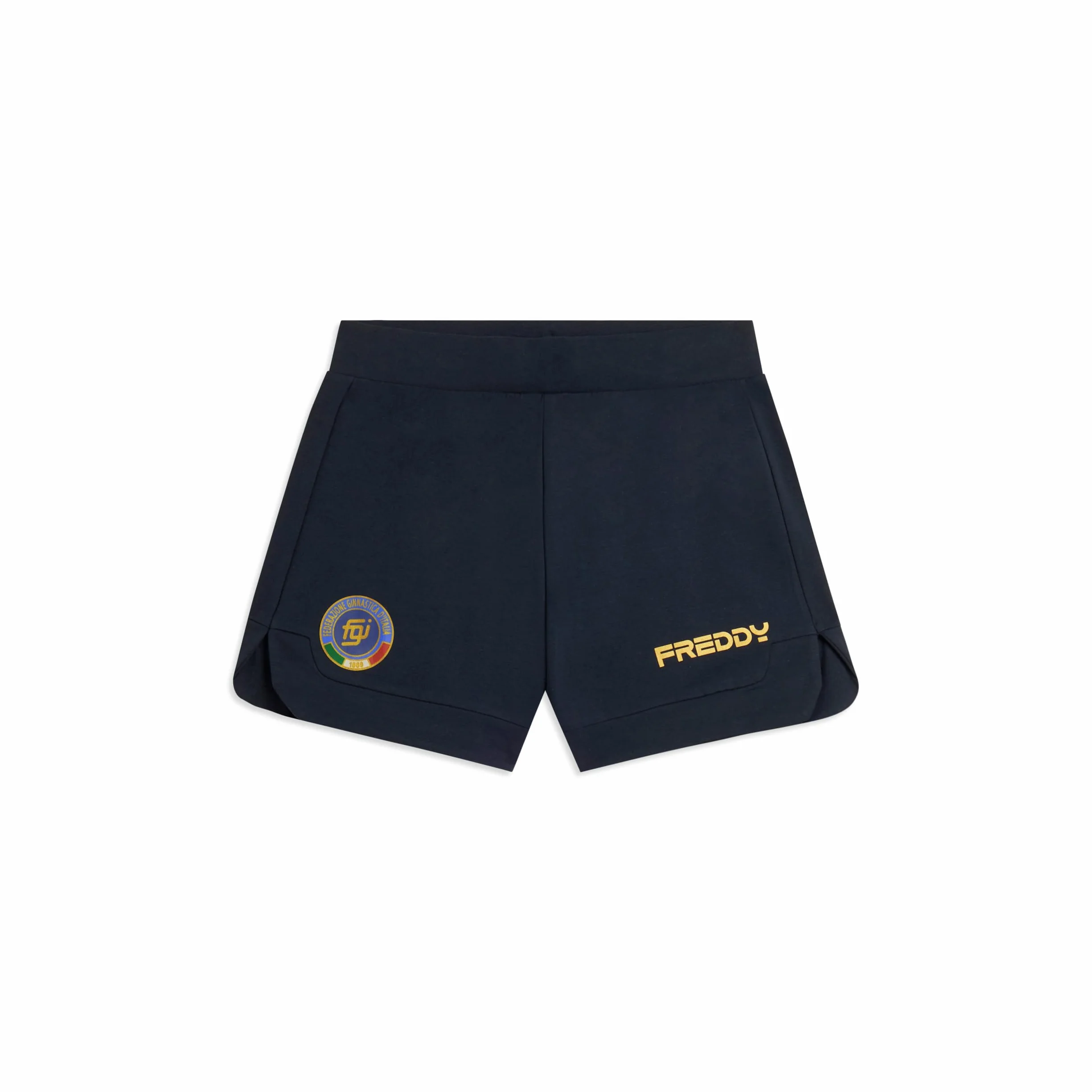 FREDDY - Shorts Donna Italia Fgi in French Terry con Spacchi, 95% Cotone 5% Elastan