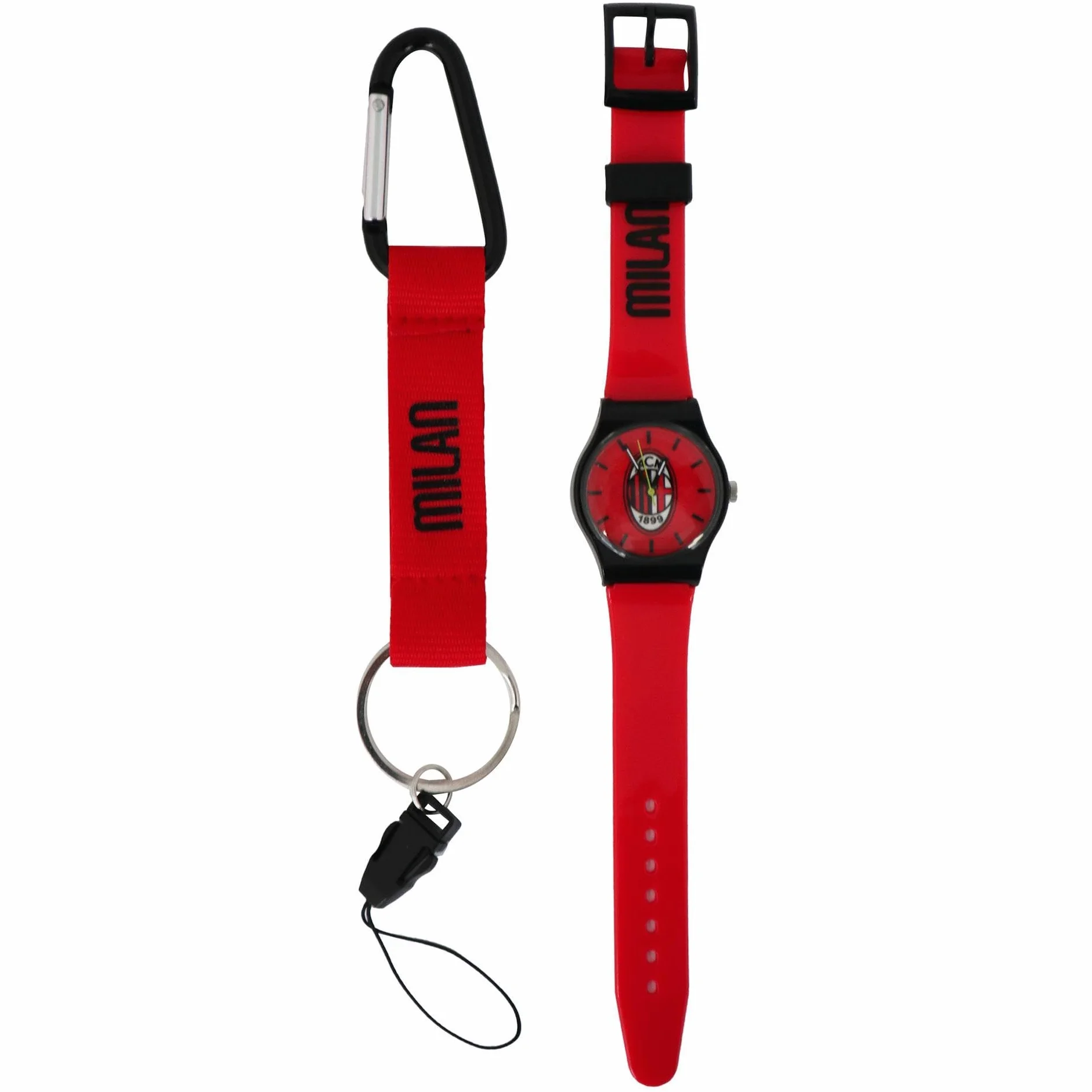 Orologio Portachiavi Moschettone AC Milan Ufficiale