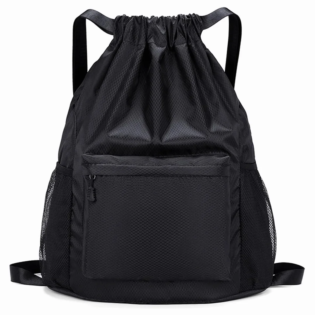 Borsa a Rete Zaino Calcio Basket Nero 50 cm × 33 cm