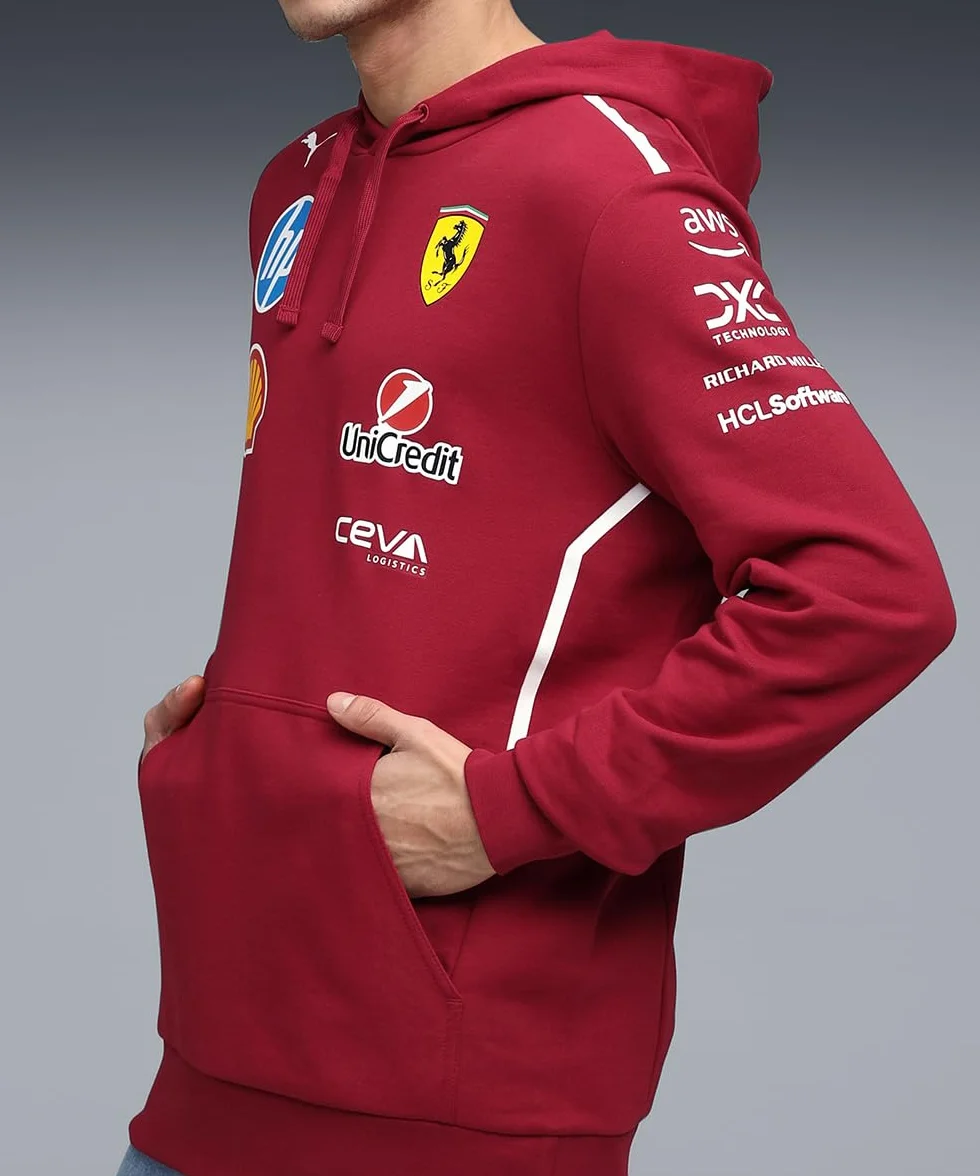 PUMA Felpa con Cappuccio Scuderia Ferrari HP 2025 da Uomo