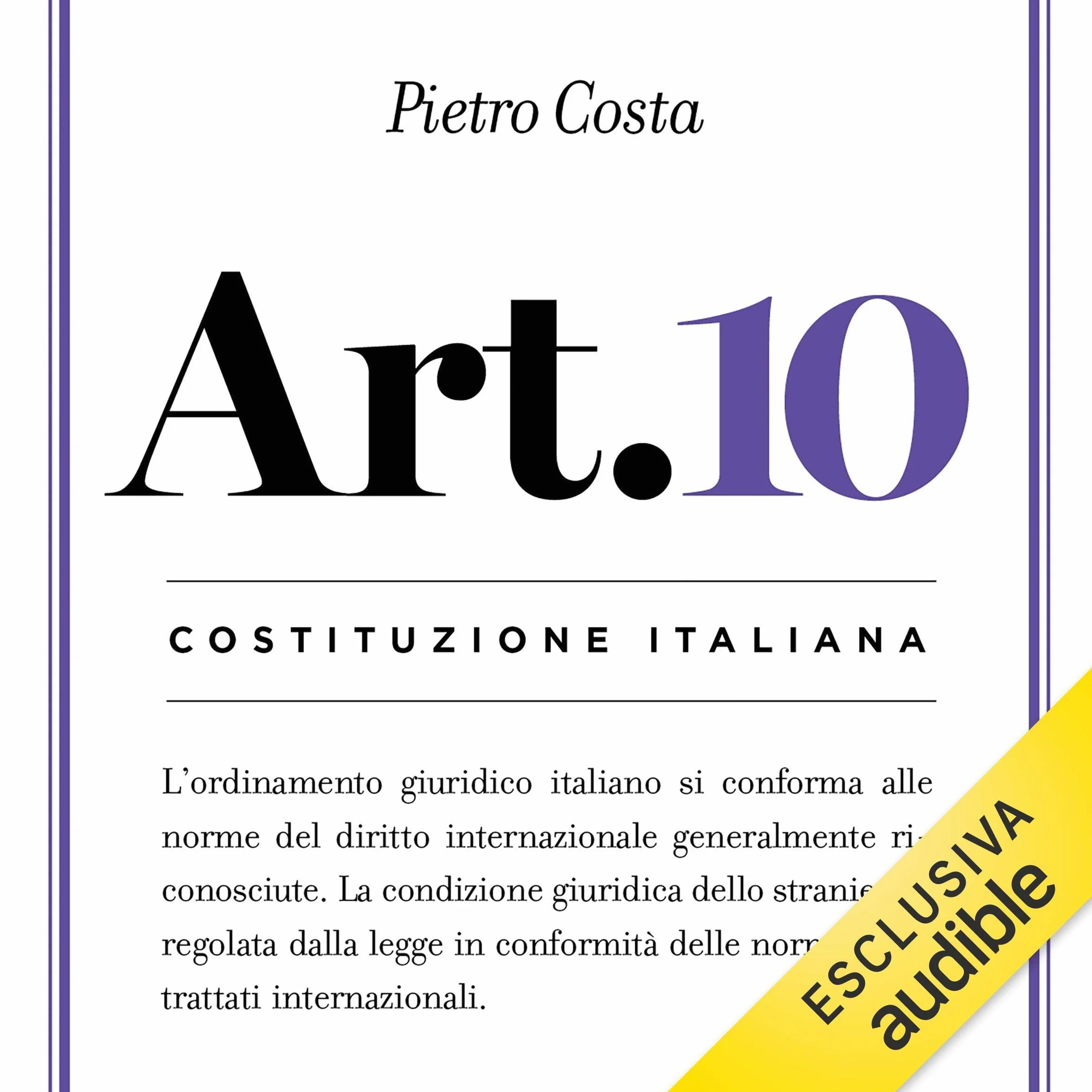 Articolo 10: Costituzione italiana