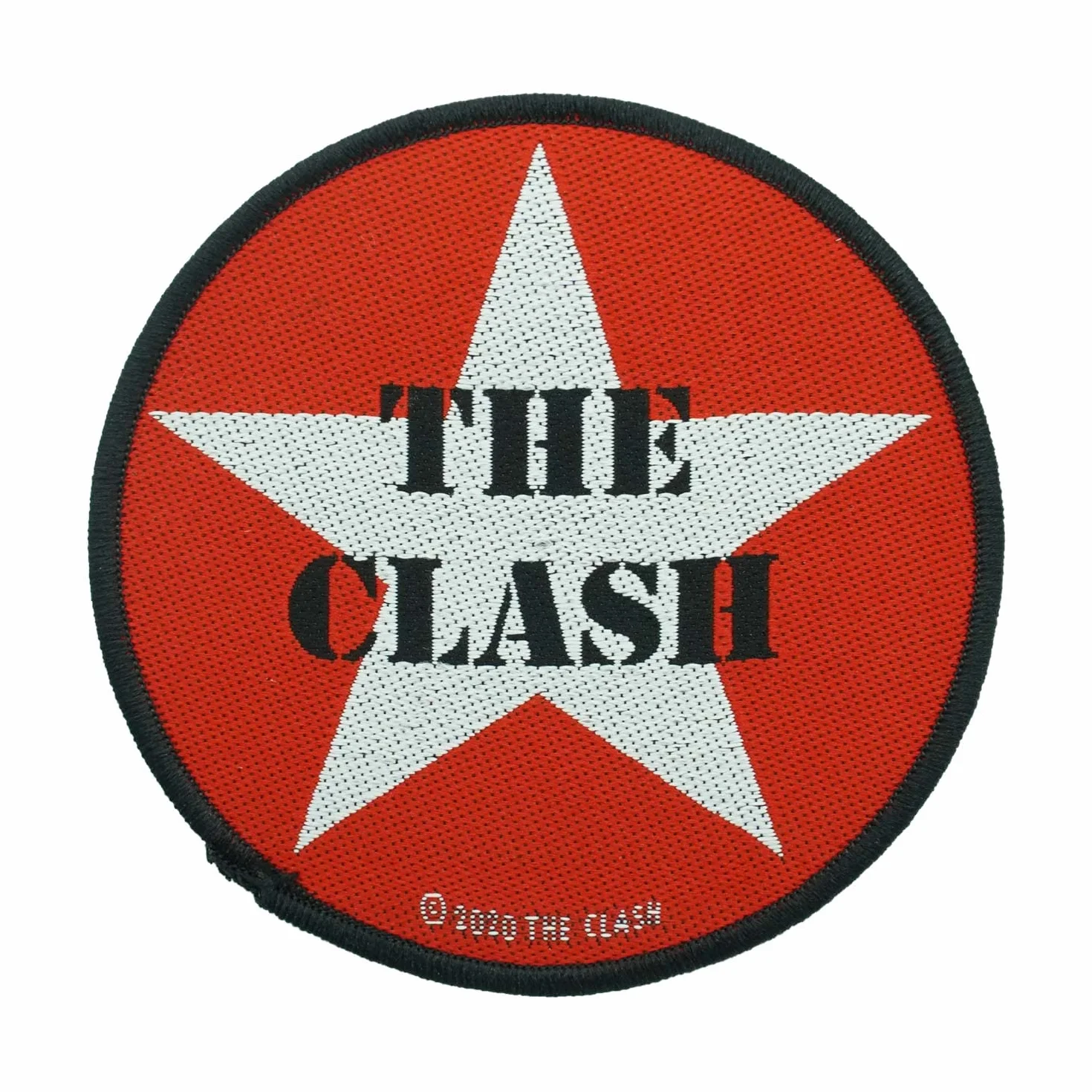 The Clash Military Logo Unisex Toppa rosso/nero/bianco 100% poliestere