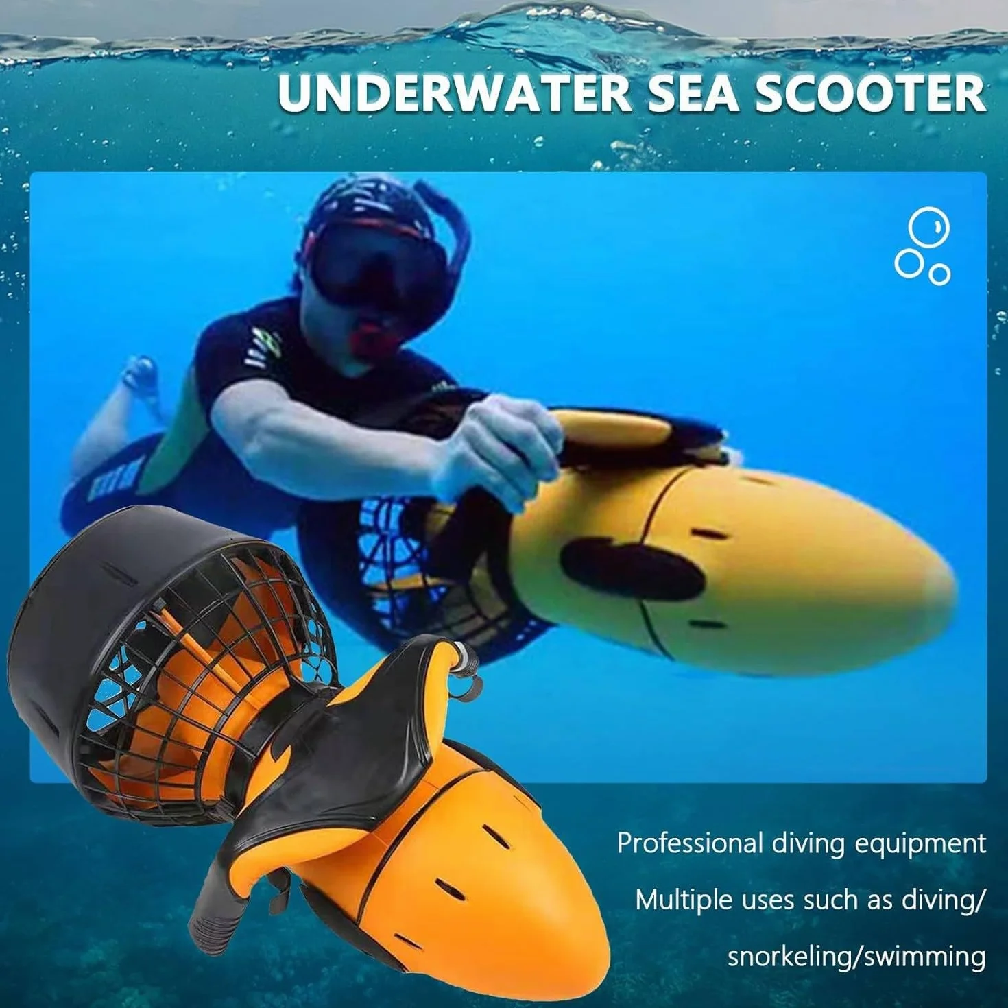 Scooter subacqueo 500W con batteria al litio per immersioni e snorkeling