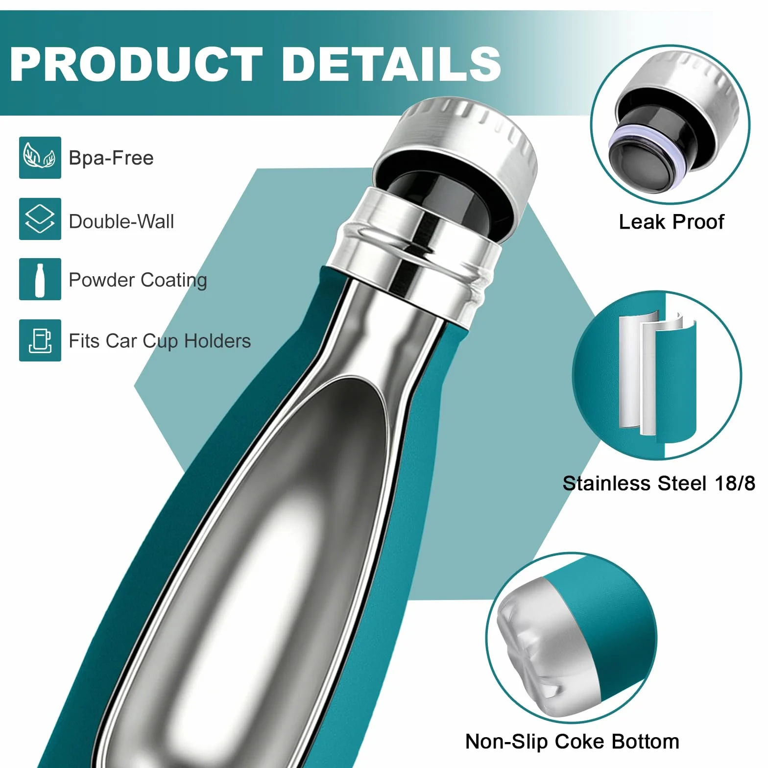 Borraccia Termica Acciaio Inox 750 ml Senza BPA Isolato Sottovuoto