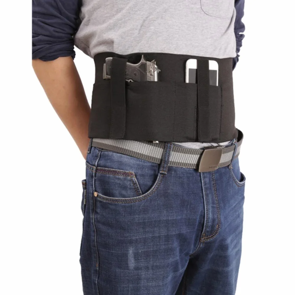 Fondina Pistola Nascosta Multifunzionale in Neoprene Elastico per Cintura Tattica