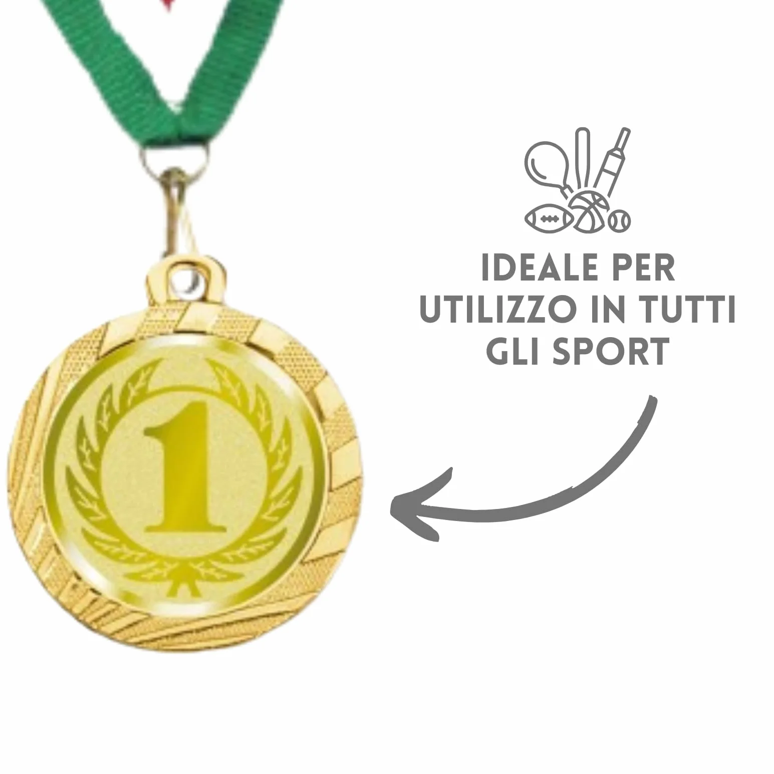 Tris Medaglie Personalizzate 3,2 cm Metallo Stampa Personalizzata Gare Calcio Fantacalcio Sport