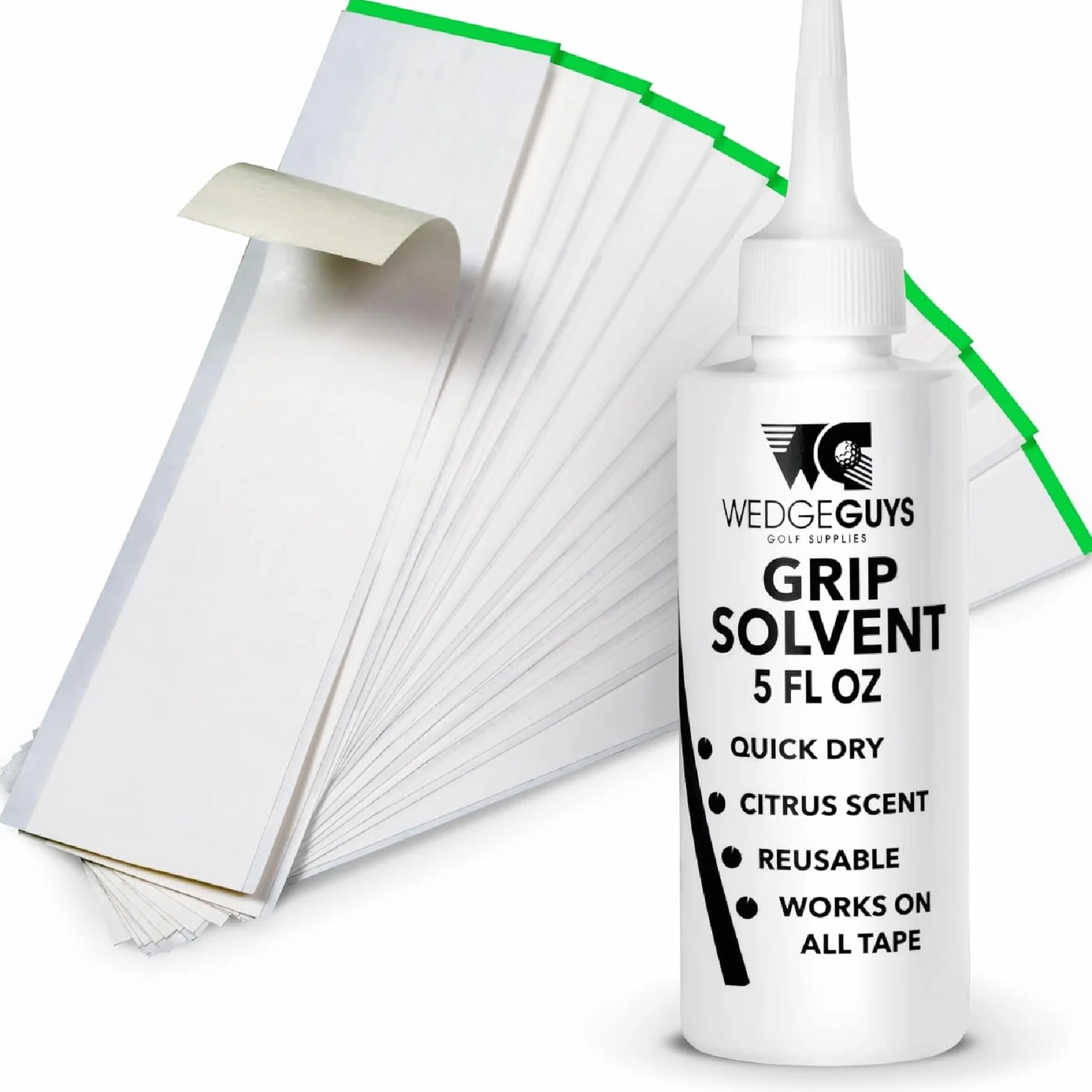 Kit di impugnatura da golf con lama a gancio, 15 o 30 strisce di nastro antiscivolo, solvente 147 o 236 ml, impugnatura in gomma