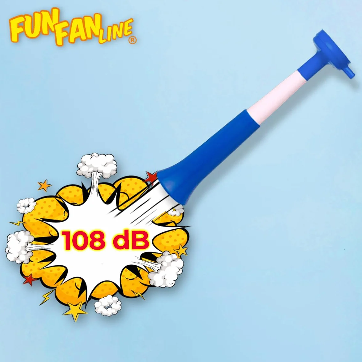 Trombe Vuvuzela Allungabili 108dB Smontabile Pieghevole per Animazione Sportiva Calcio Eventi - Pack 3