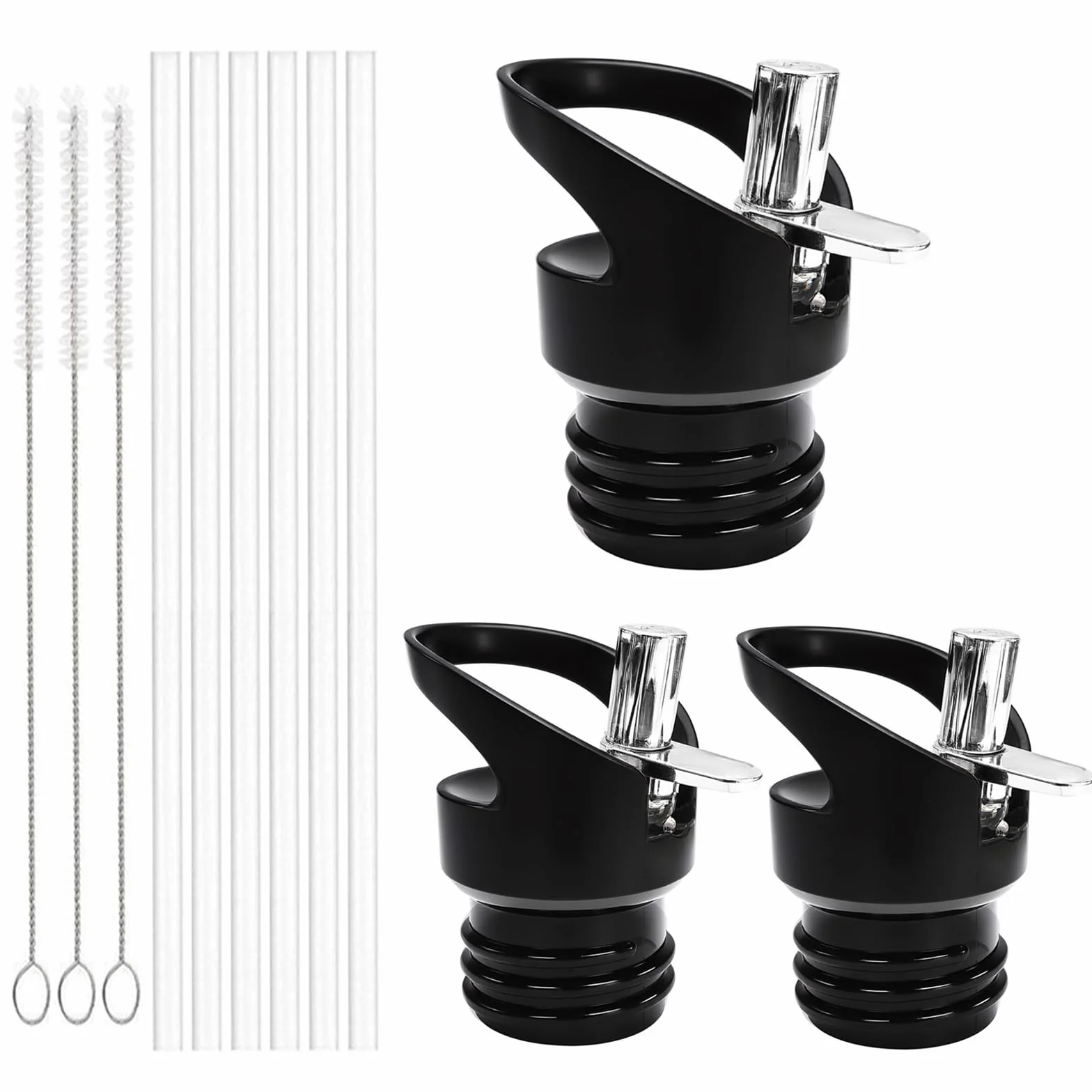 Tappo Borraccia Ricambio con Cannuccia per Hydro Flask Bocca Standard 1,91/1,94 Pollici - 3 Pezzi