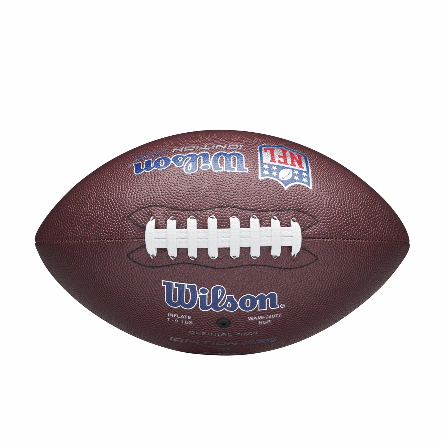 Wilson Pallone da Football NFL Ignition Pro Eco, In Pelle Composita con Tecnologia Pressure Lock, Marrone, Misura Ufficiale