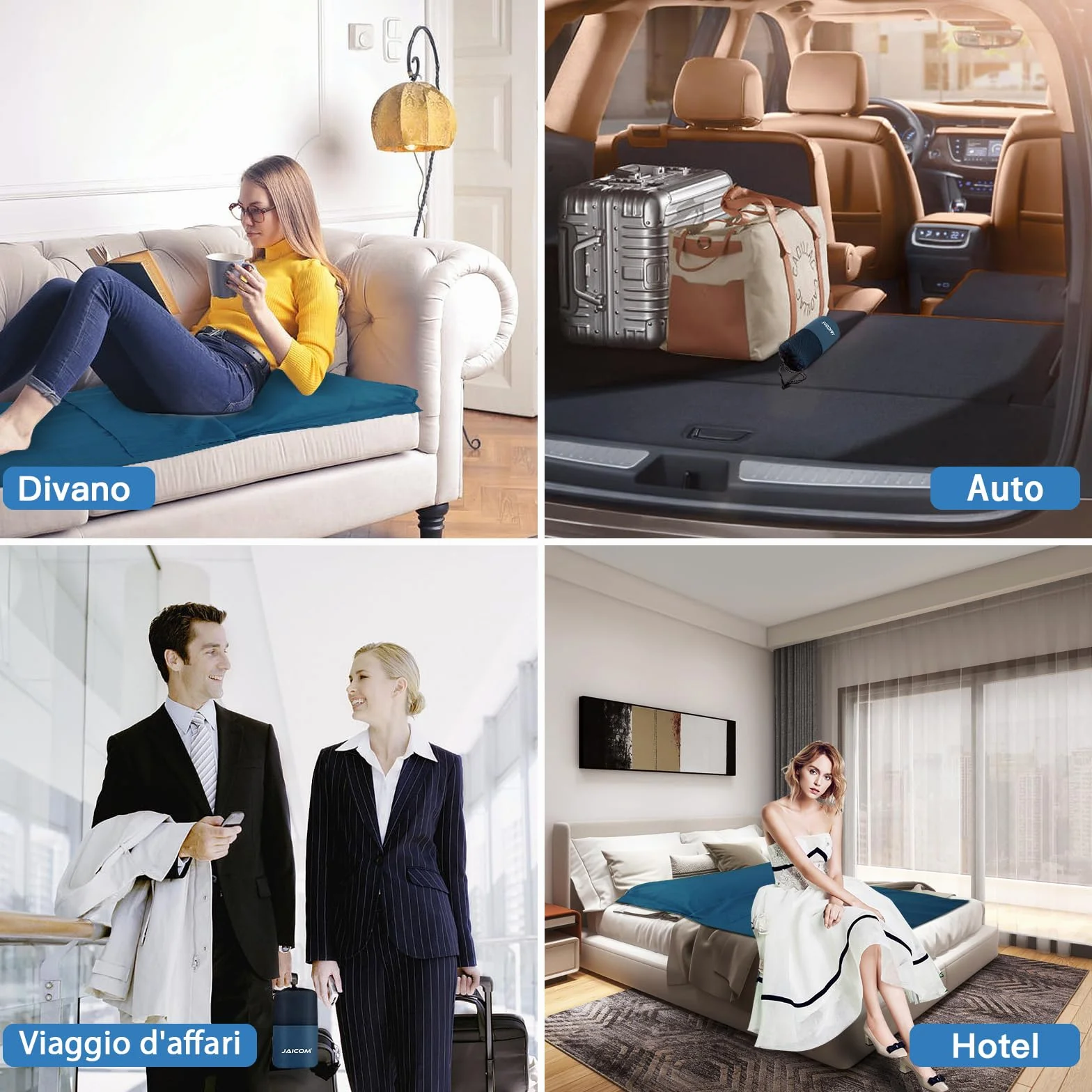 JAICOM Sacco Lenzuolo da Viaggio Ultraleggero e Compatto 220x90cm per Campeggio Escursionismo Ostello