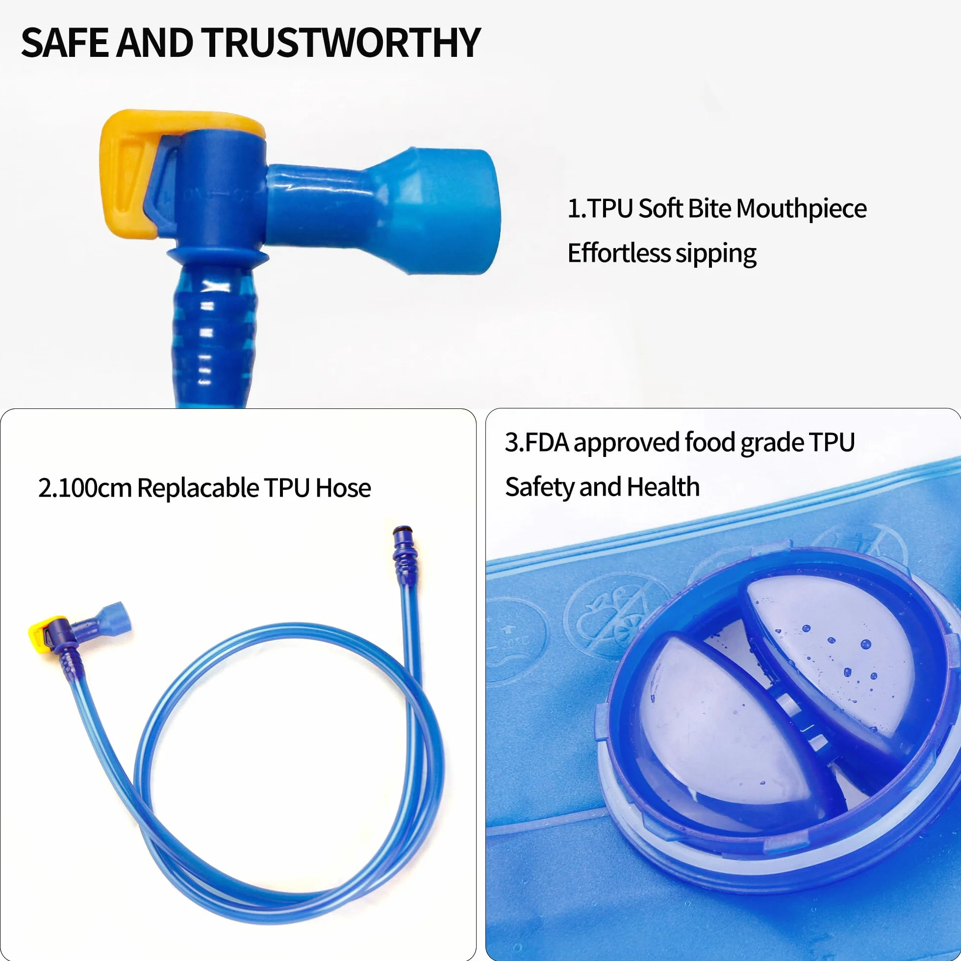 Unigear Sacca Idratazione BPA Approvato FDA Senza Gusto per Zaino Ciclismo Trekking Campeggio
