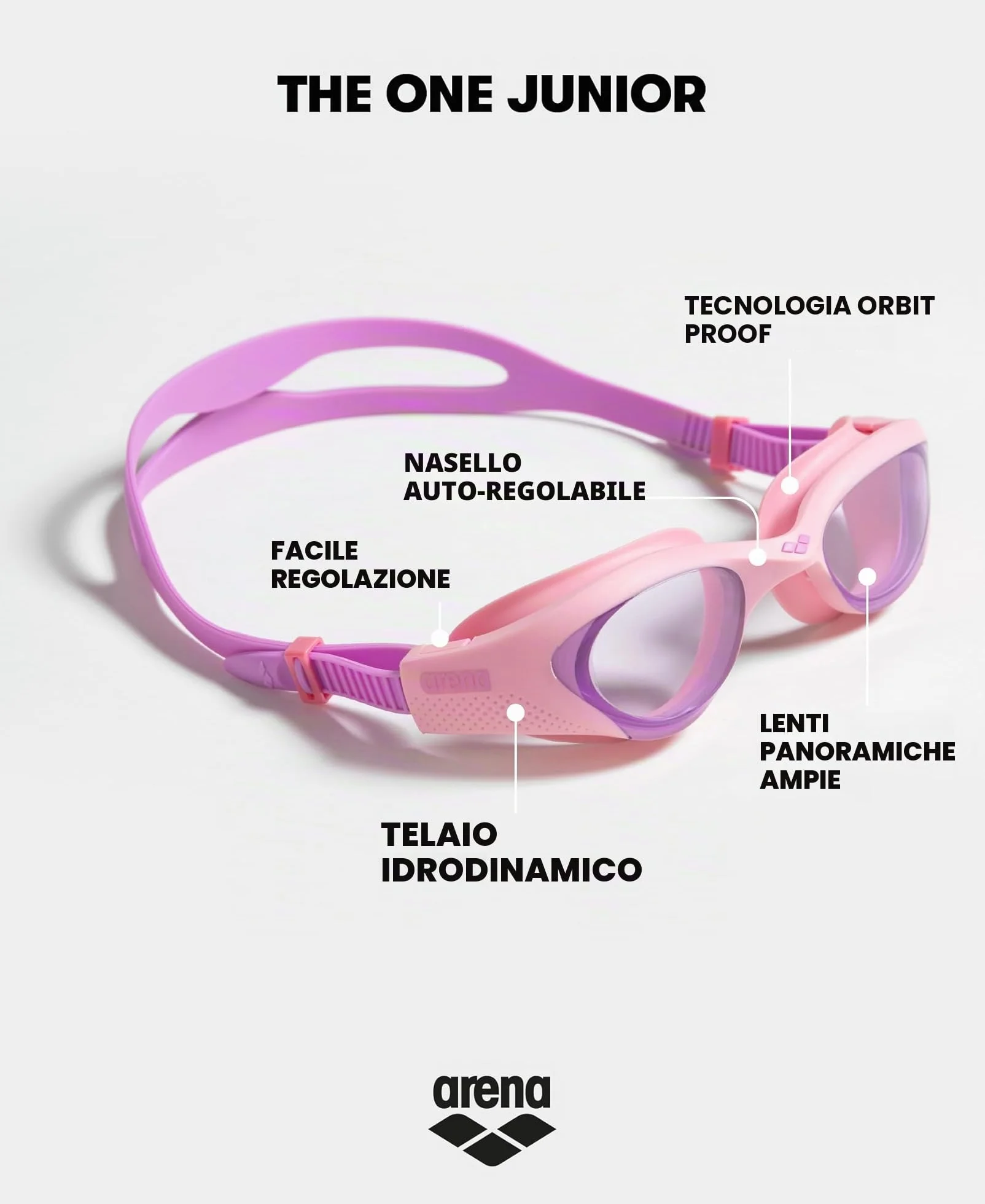 ARENA The One Junior Occhialini Nuoto per Bambini