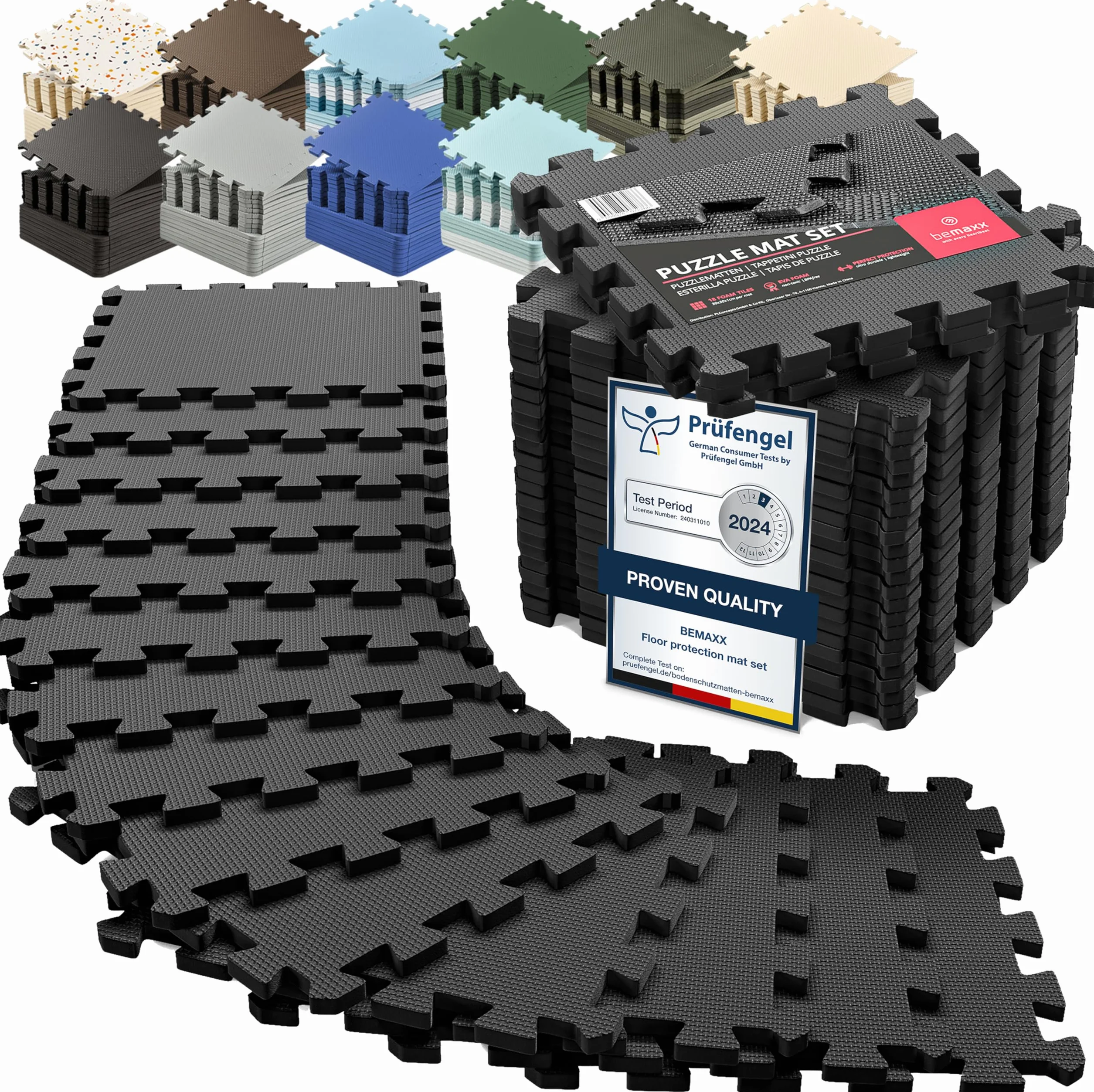 Tappeto Palestra Tappetino Fitness a Puzzle - Pavimento Protettivo Incastro Tatami Gomma per Home Gym