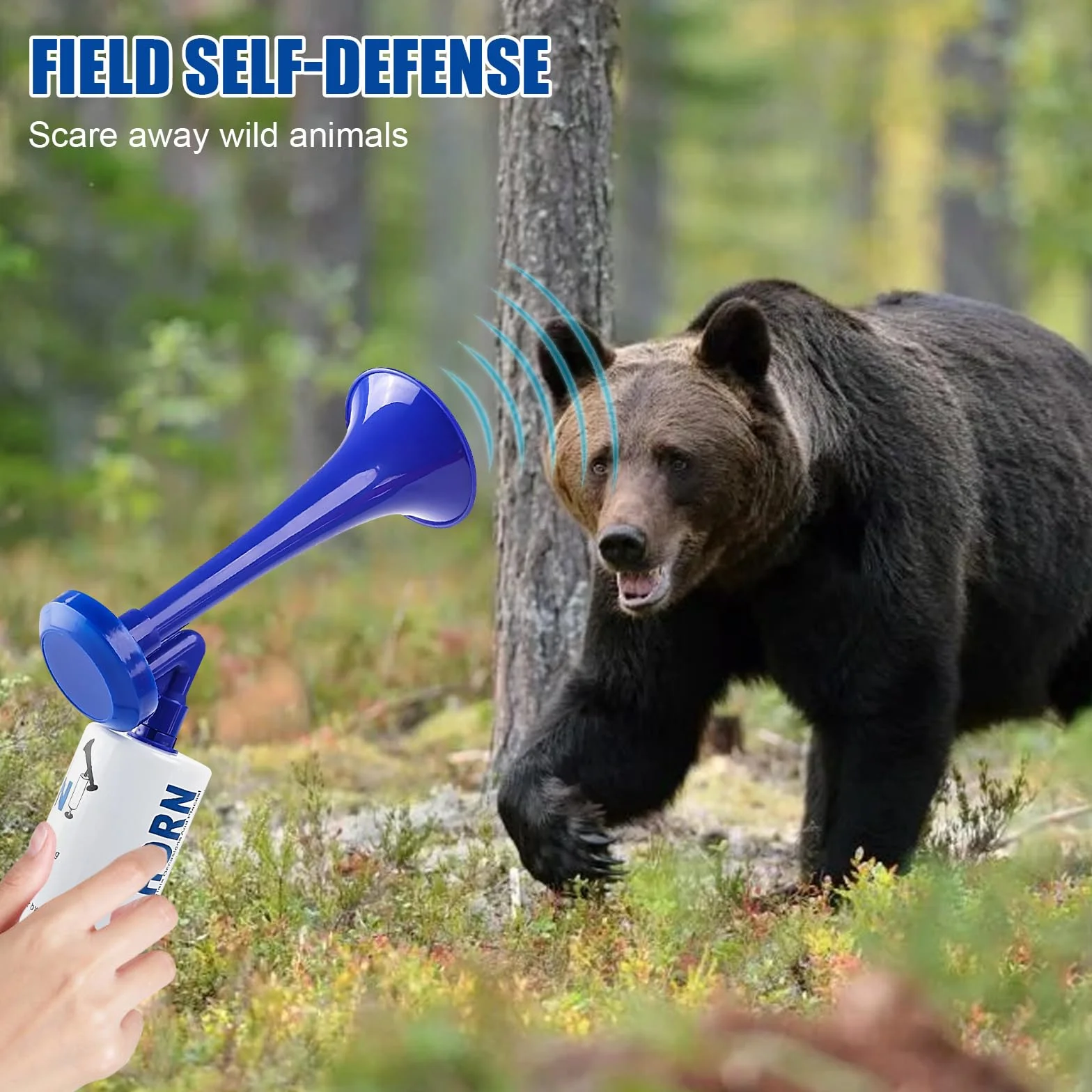 Zimoer Tromba da Stadio Manuale Air Horn Estremamente Forte Riutilizzabile per Partite di Calcio