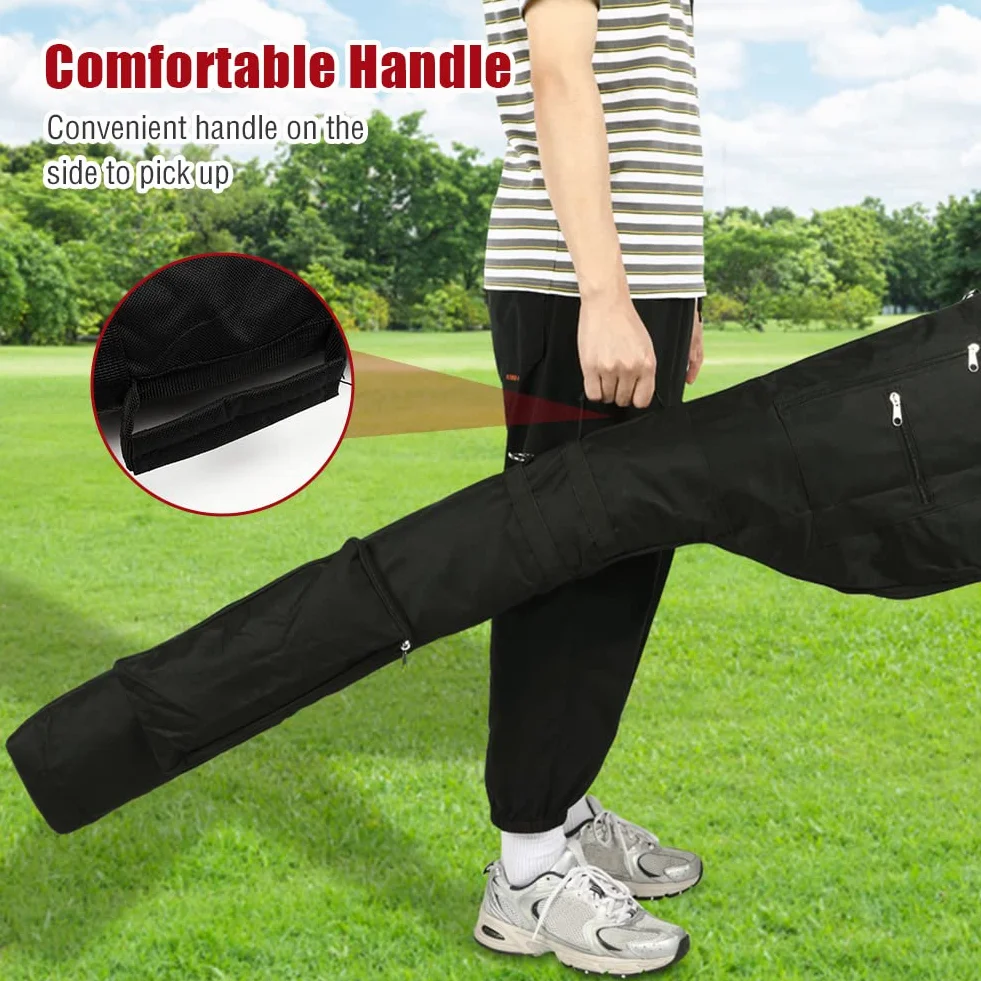 Sacca da Golf Sunday da 49" Pieghevole per 9 Mazze - Borsa da Viaggio Impermeabile con Cerniera Leggera per Campo Pratica