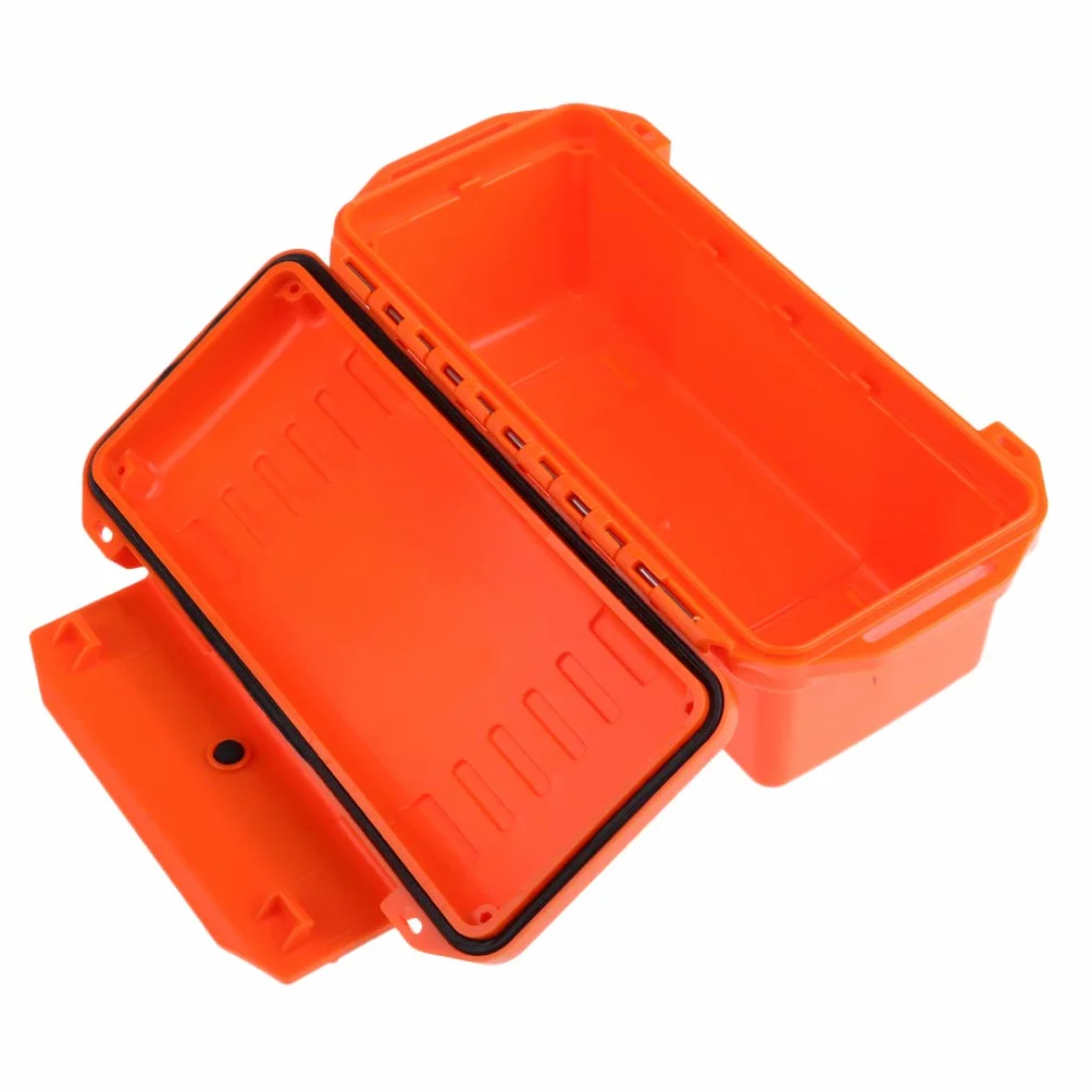 Baoblaze Outdoor Antiurto Impermeabile Scatola Sopravvivenza Plastica Contenitore Custodia Attrezzo Arancia
