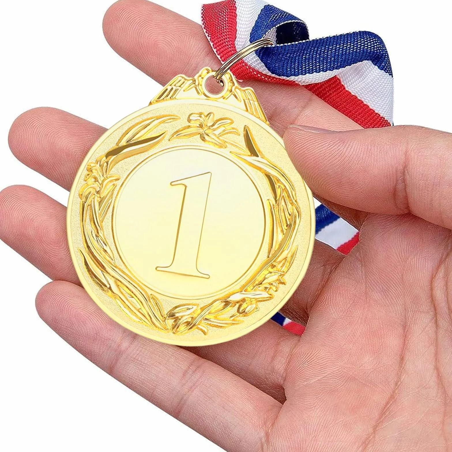 Medaglie di Premio Oro Argento Bronzo con Nastri Diametro 5,0 cm per Sport Concorsi