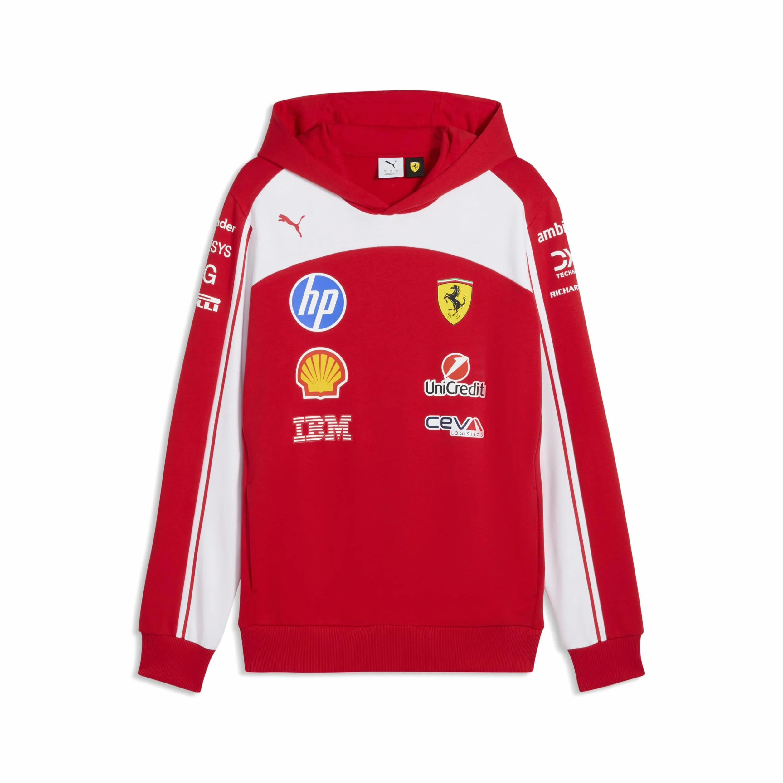 PUMA Scuderia Ferrari F1 2026 Felpa con Cappuccio Team Uomo - Rosso