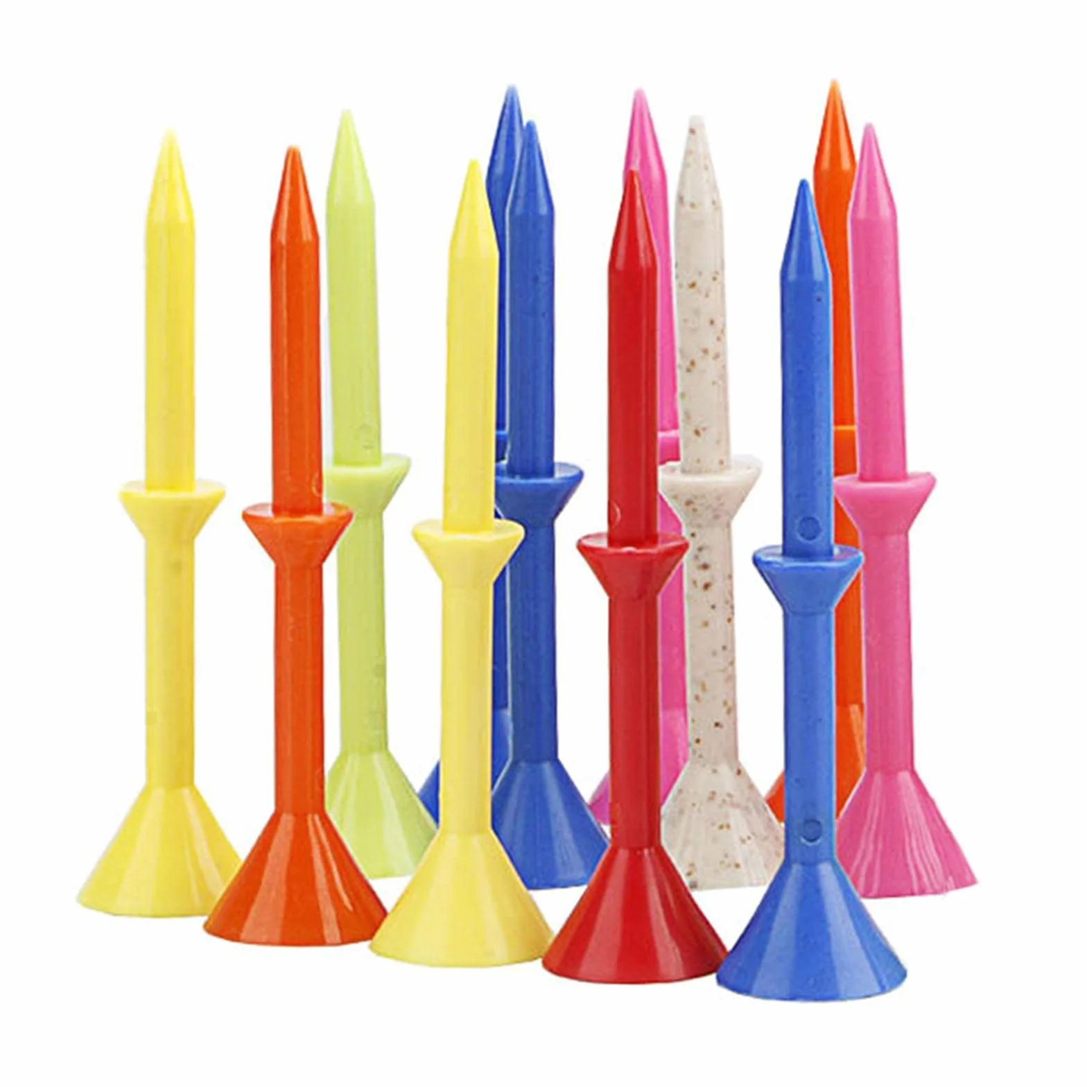 Tee da golf a cuneo in plastica professionale 12x Range pratica guida flessibile 83mm