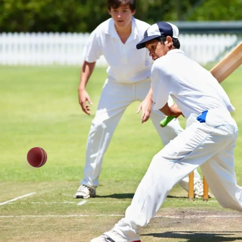 Palline Cricket 4 Pezzi per Allenamento, Palla Morbida con Cucitura Cucita a Mano