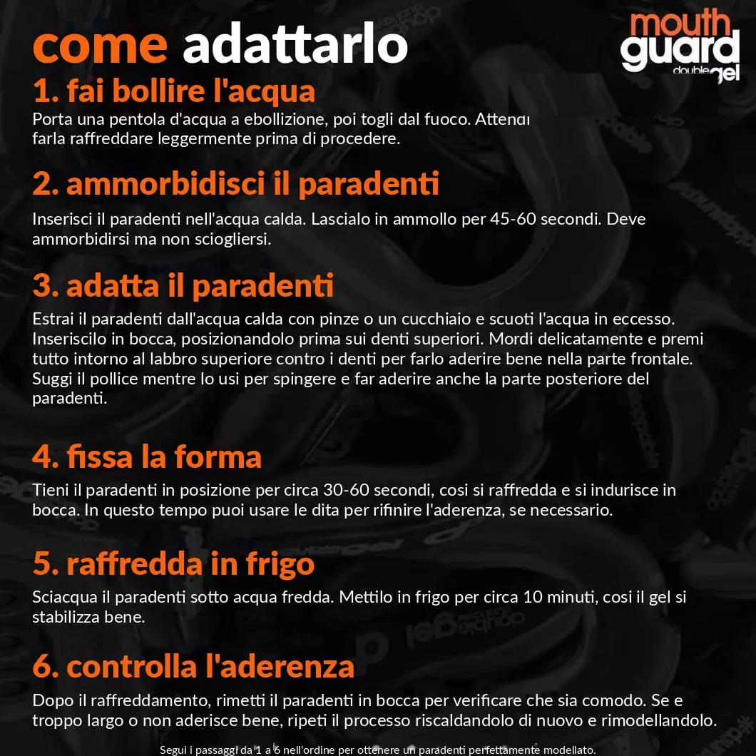 d3 Paradenti Sportivo Doppio Strato Gel Protezione Bocca Denti Boxe MMA Kickboxing Muay Thai
