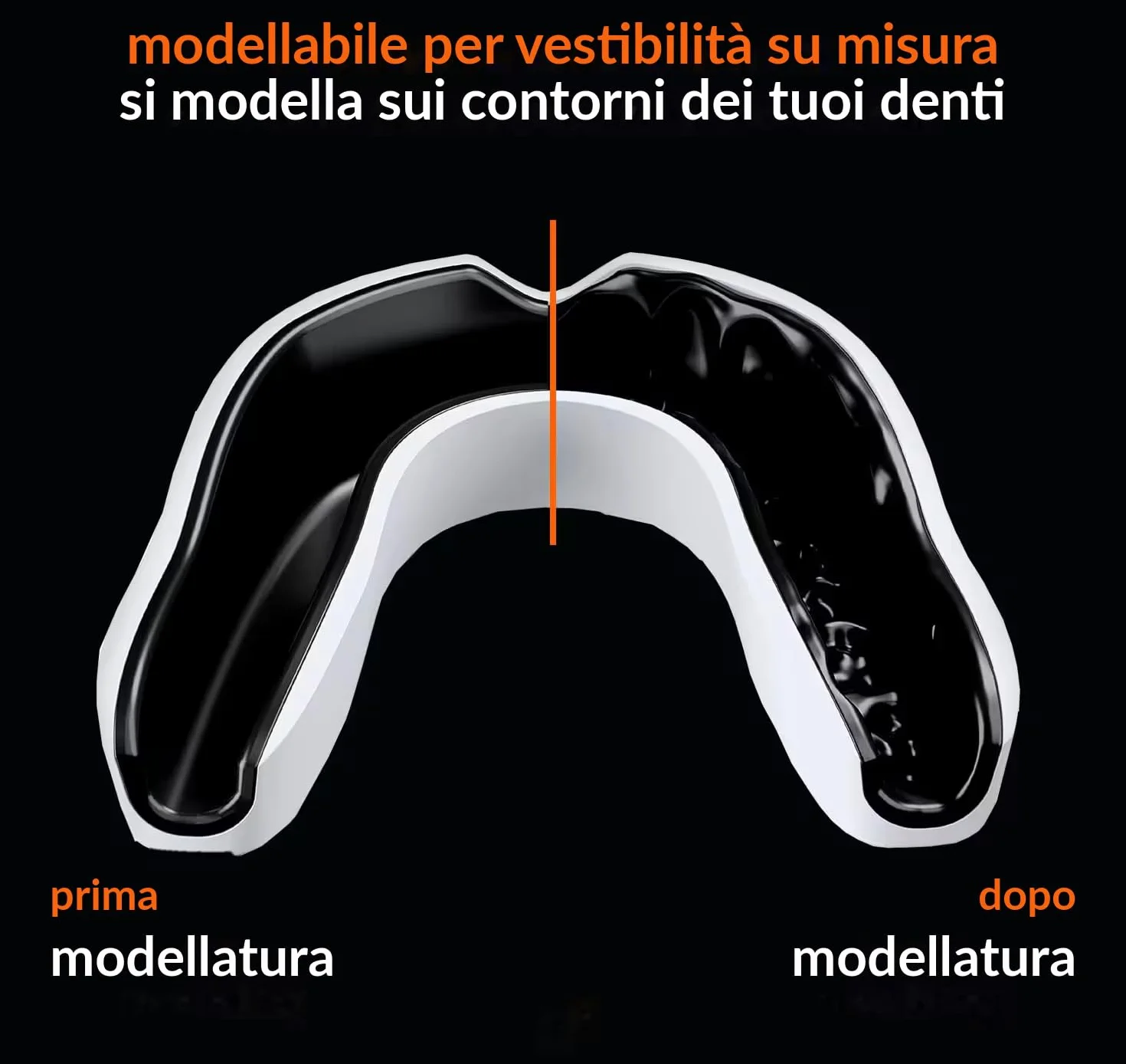 d3 Paradenti Sportivo Doppio Strato Gel Protezione Bocca Denti Boxe MMA Kickboxing Muay Thai