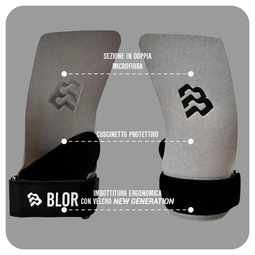 BLOR ARIS Paracalli Cross Training Fibra di Carbonio Grip Estremo Protezione Mani Anti-Strappo Pull-Up TTB Muscle-Up 2 3 Dita Unisex