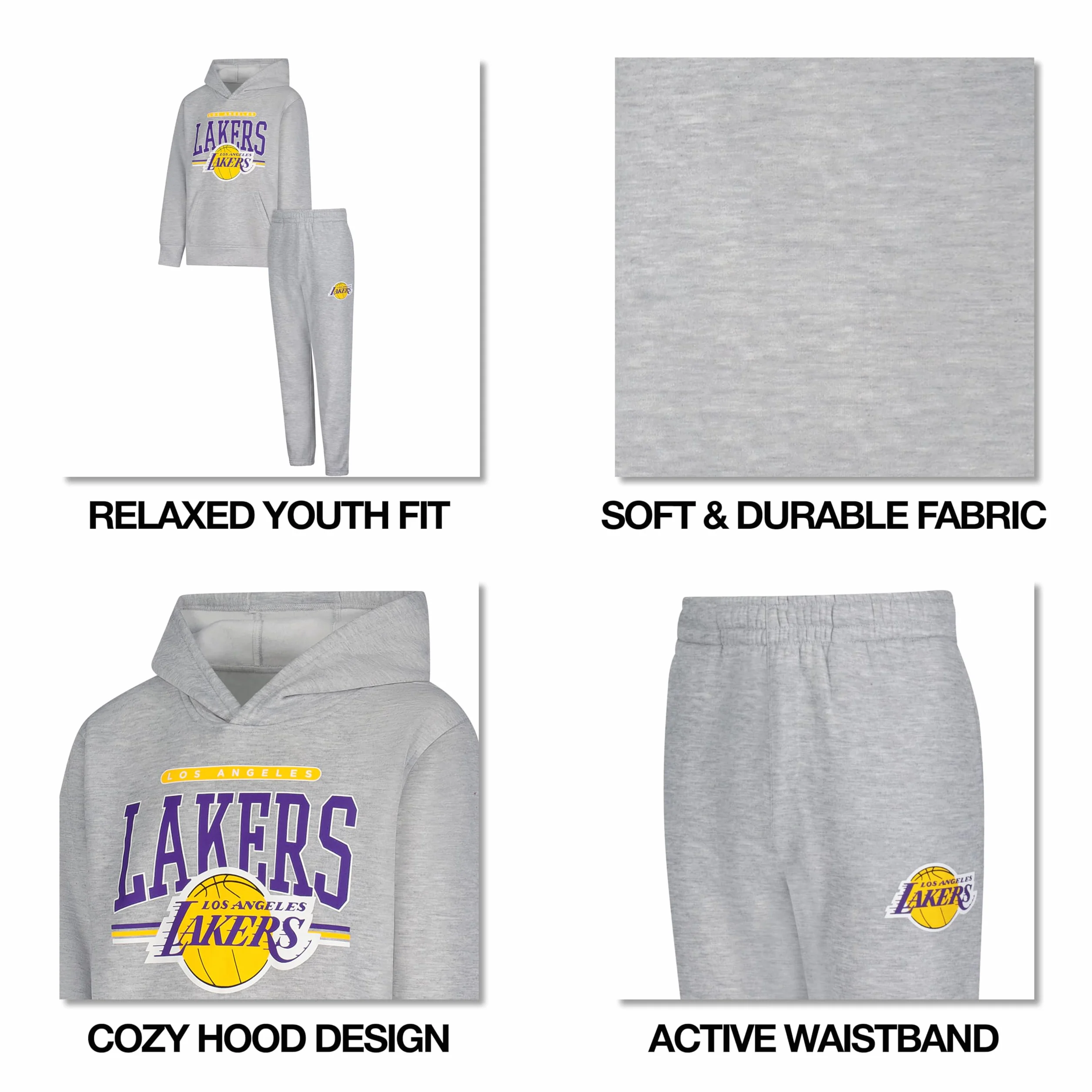 Ultra Game Set felpa con cappuccio e pantaloni della tuta ufficiali NBA per ragazzi super morbidi