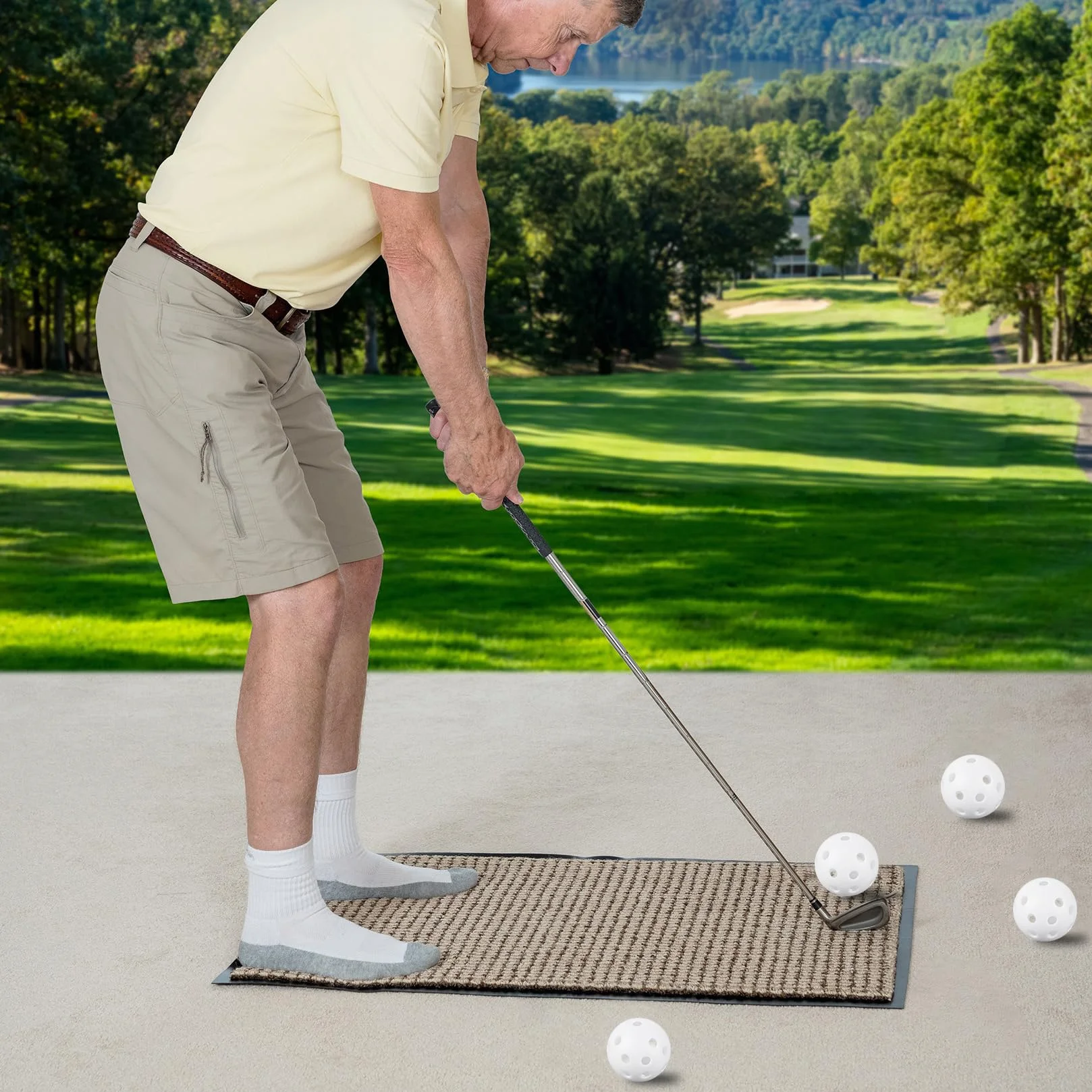 Palline da Golf per Pratica 28 Pezzi, Vuote in Plastica 40 mm per Flusso Aria