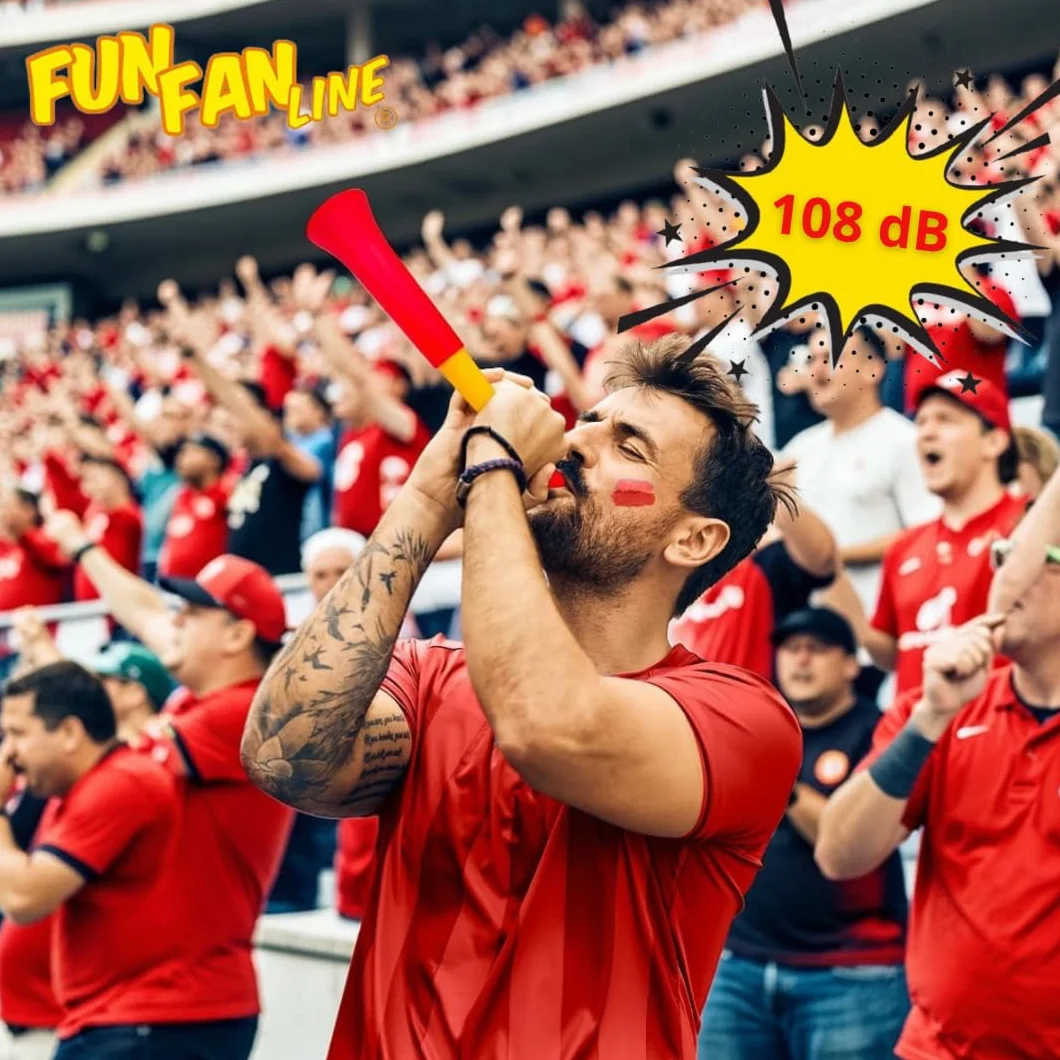 Vuvuzela Confezione da 3 Trombe in Plastica per Calcio e Celebrazioni Sportive