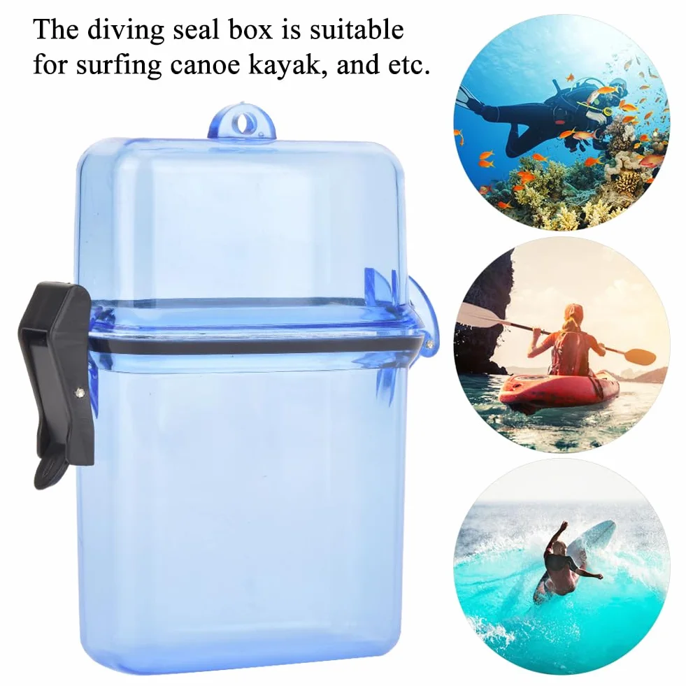 Custodia subacquea in plastica impermeabile per sopravvivenza con gancio per surf kayak