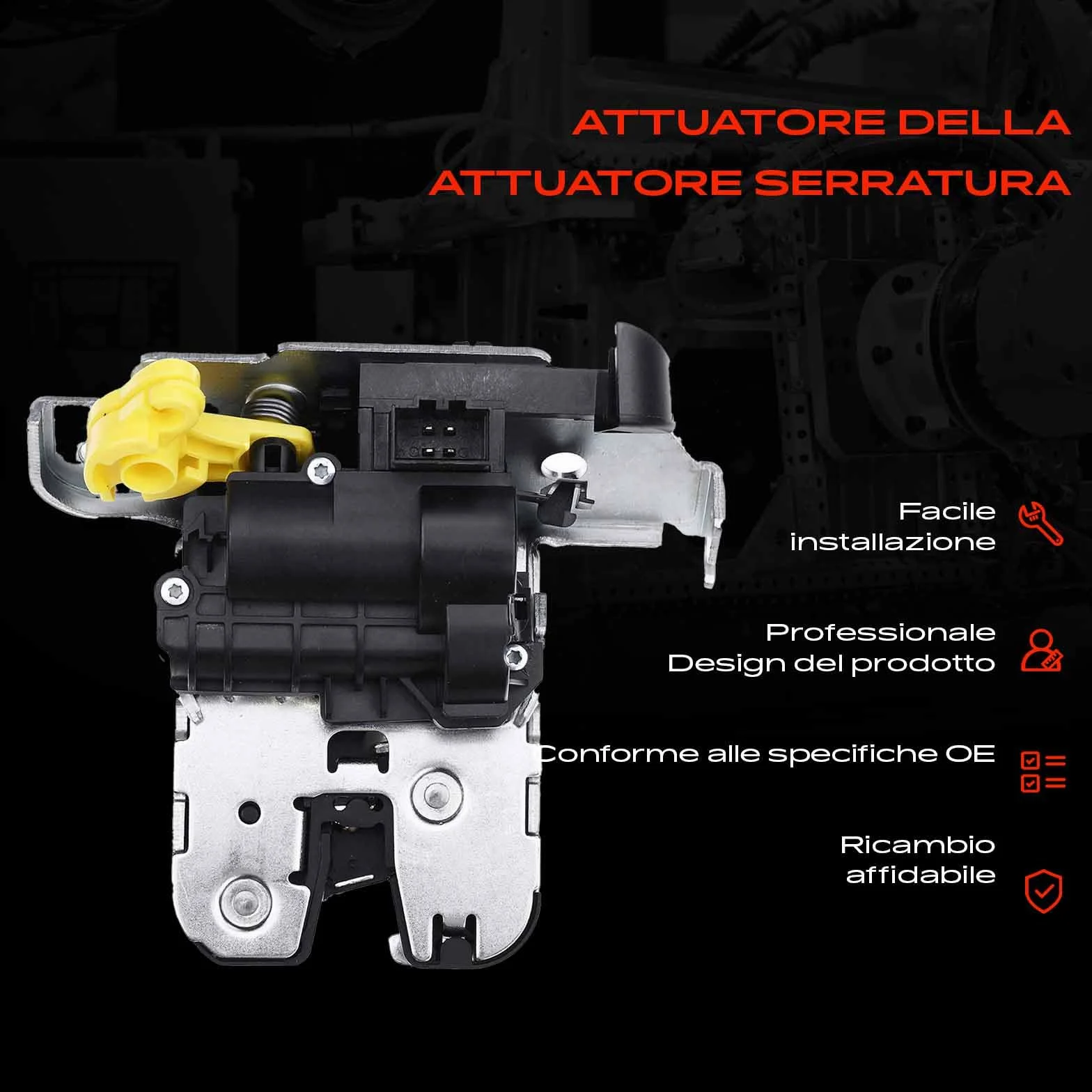 Frankberg Serratura porta serratura auto Portellone posteriore Compatibile con P.a.s.s.a.t Variante 3G5 CB5 T.i.g.u.a.n AD1 AX1 T.o.u.r.a.n 5T1 Golf VIII CD1 Golf VIII Variante CG5 DB5 5TA827505C