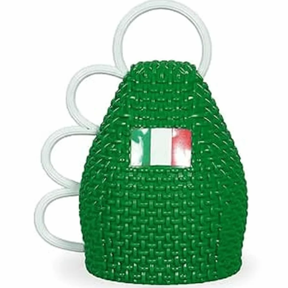 BRILY Caxirola Italia, Sonaglio Verde Plastica Bandiera Italiana, Gadget Stadio