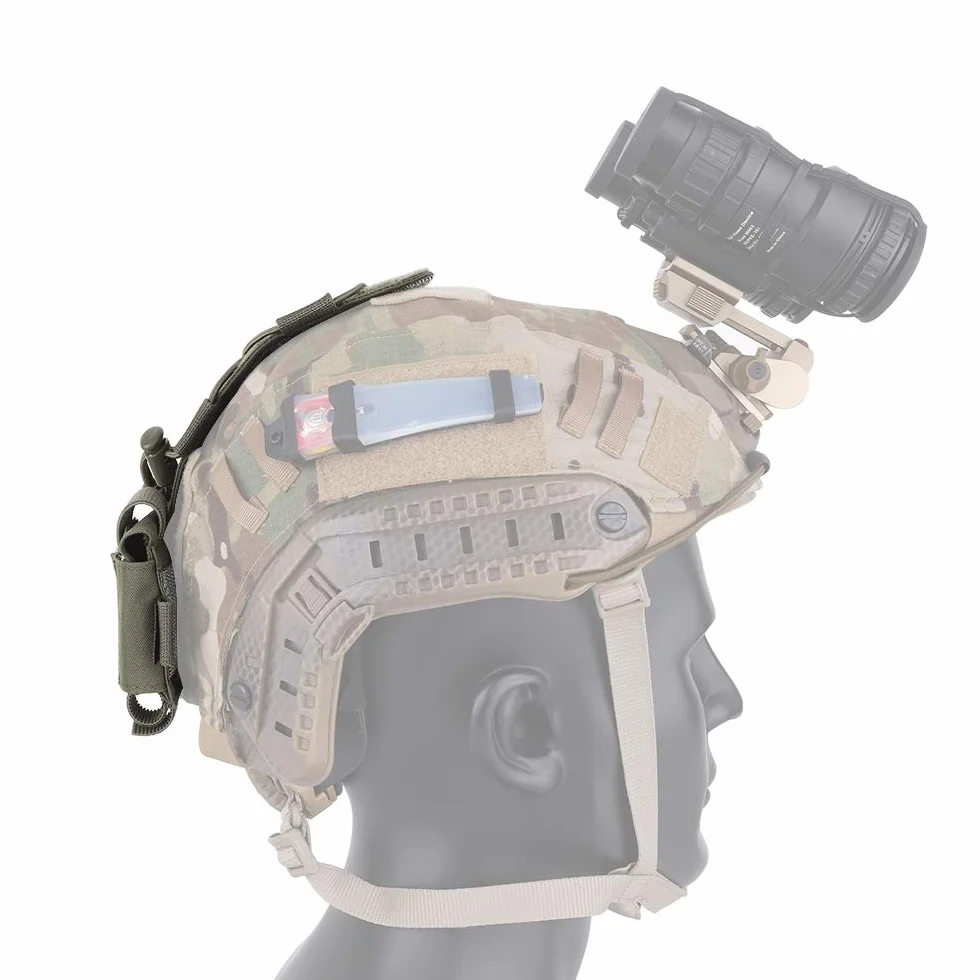 KRYDEX MK1 Tactical Helmet Battery Pouch Contrappeso Casco Batteria Gancio Loop