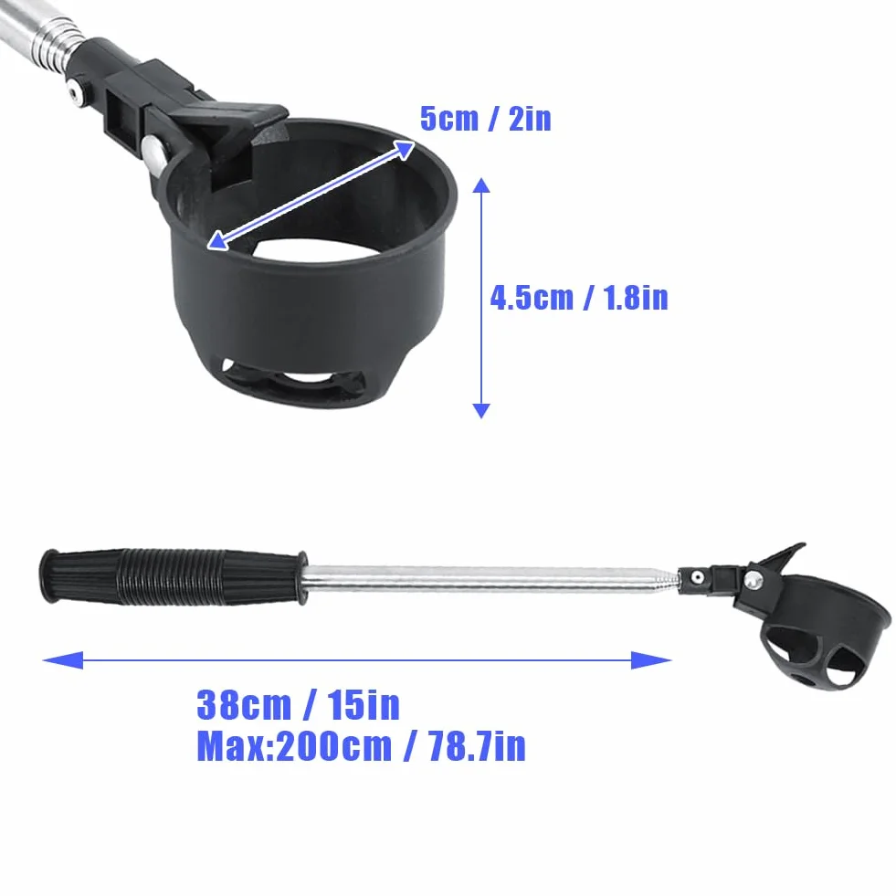 Tiiyee Golf Ball Retriever Raccoglitore Palline Telescopico Inossidabile Stecca Accessori
