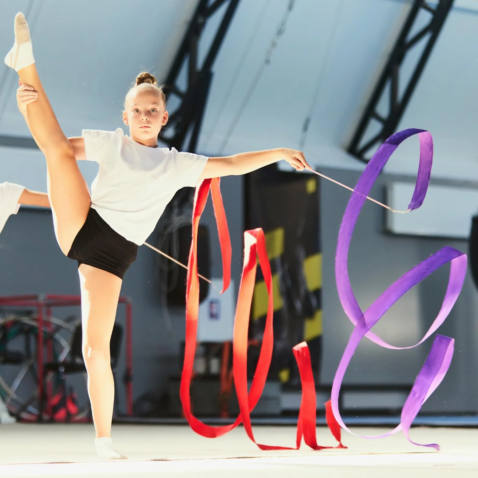 sourcing map Nastro da danza per ginnastica con bastoncini, decorazioni feste compleanno carnevale
