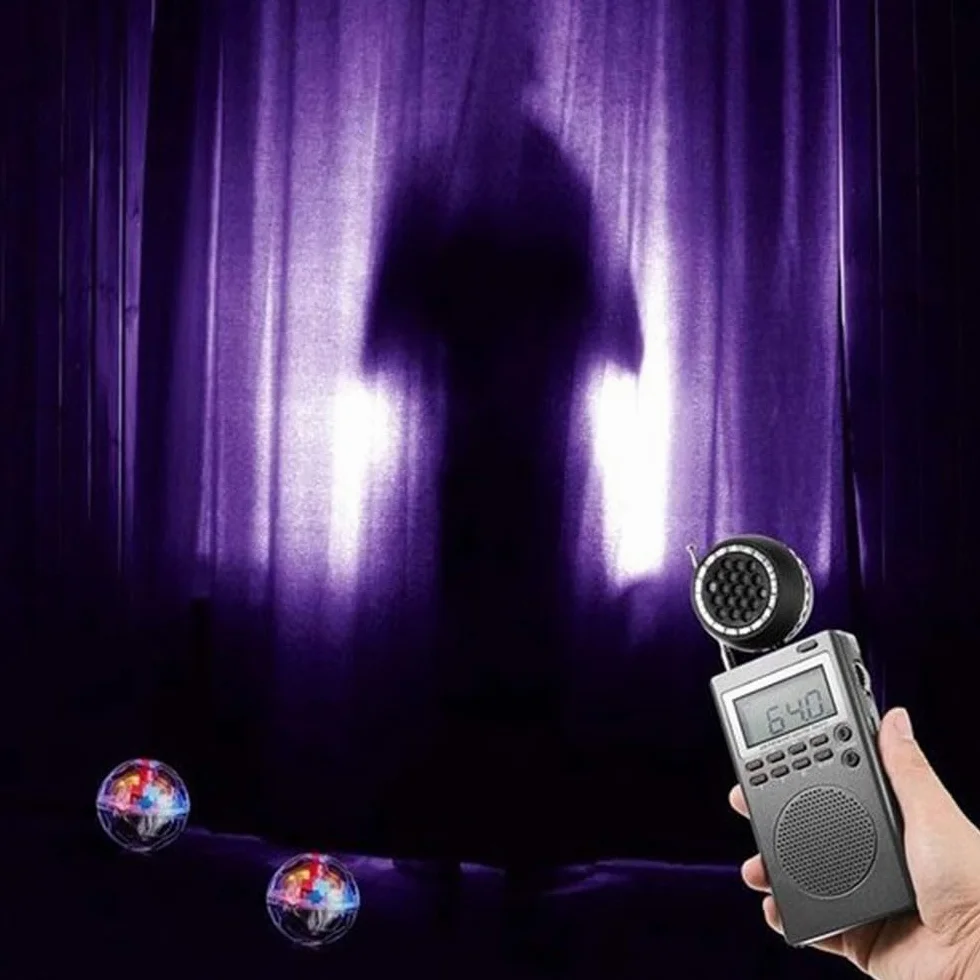 Set attrezzature da caccia ai fantasmi, kit portatile per indagini paranormali con radio integrata a batteria al litio (6 pezzi)