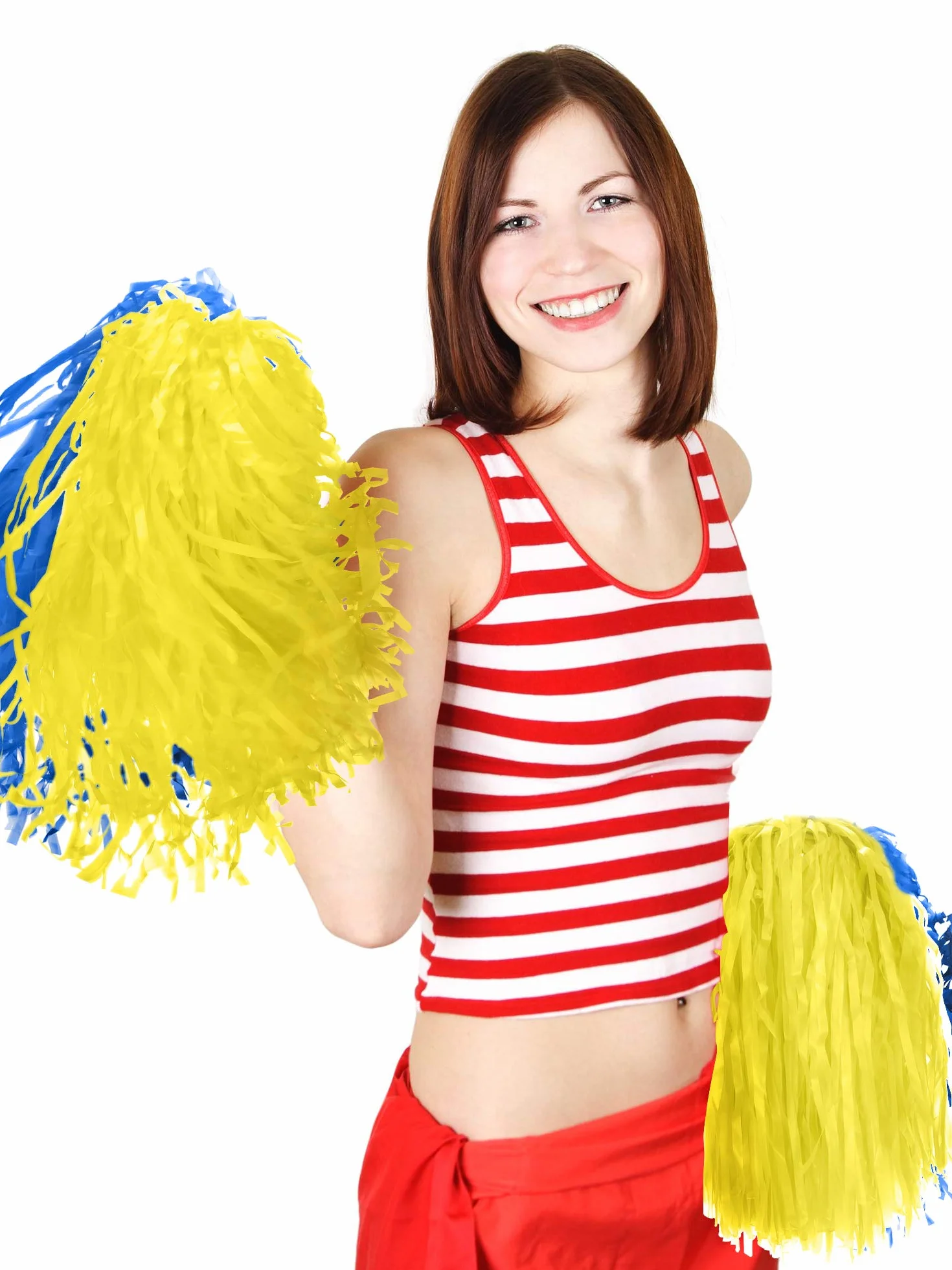Pompon da Cheerleader in Plastica, Confezione da 12, per Sport e Danza