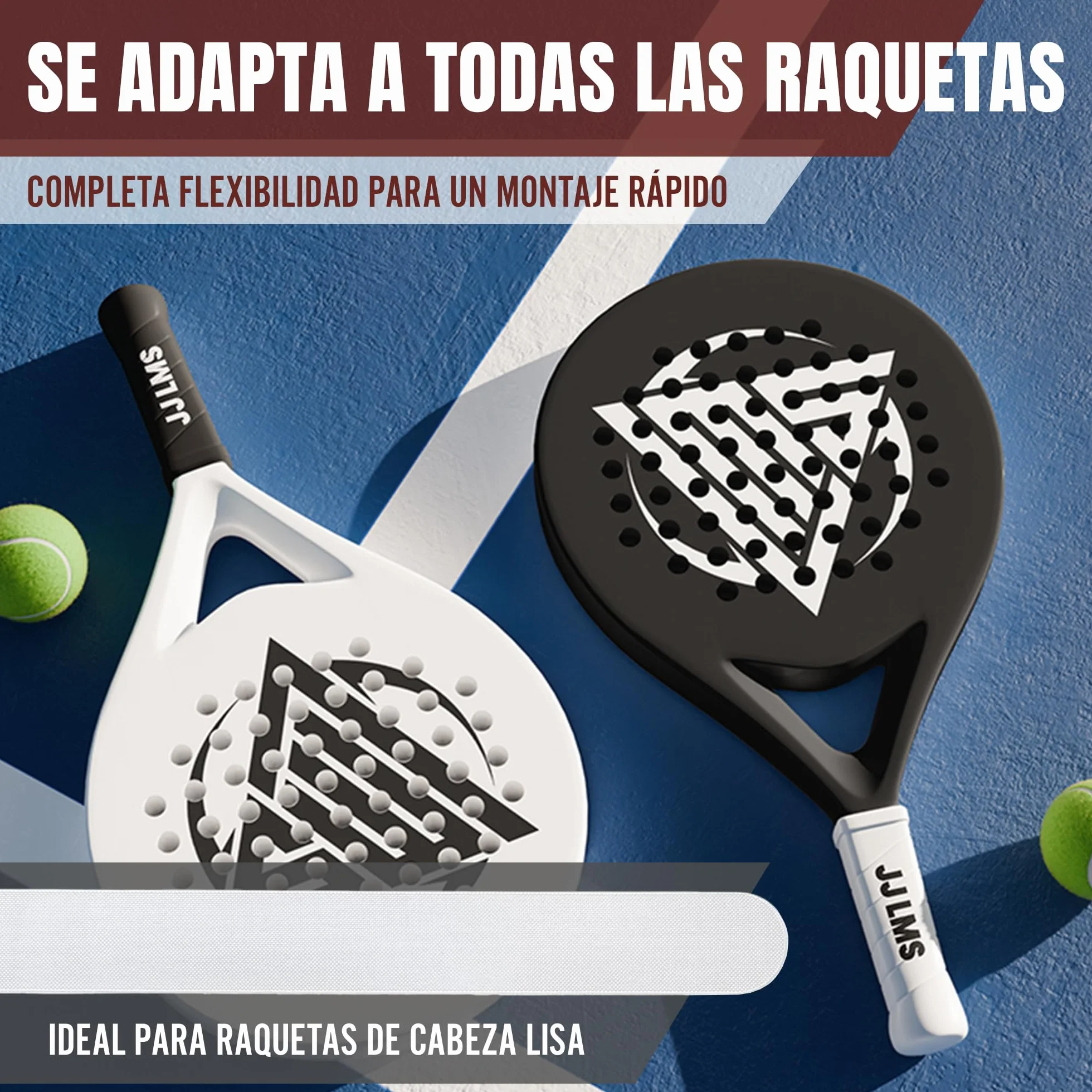 Protezione per racchetta da padel trasparente 35x370 mm con adesivo
