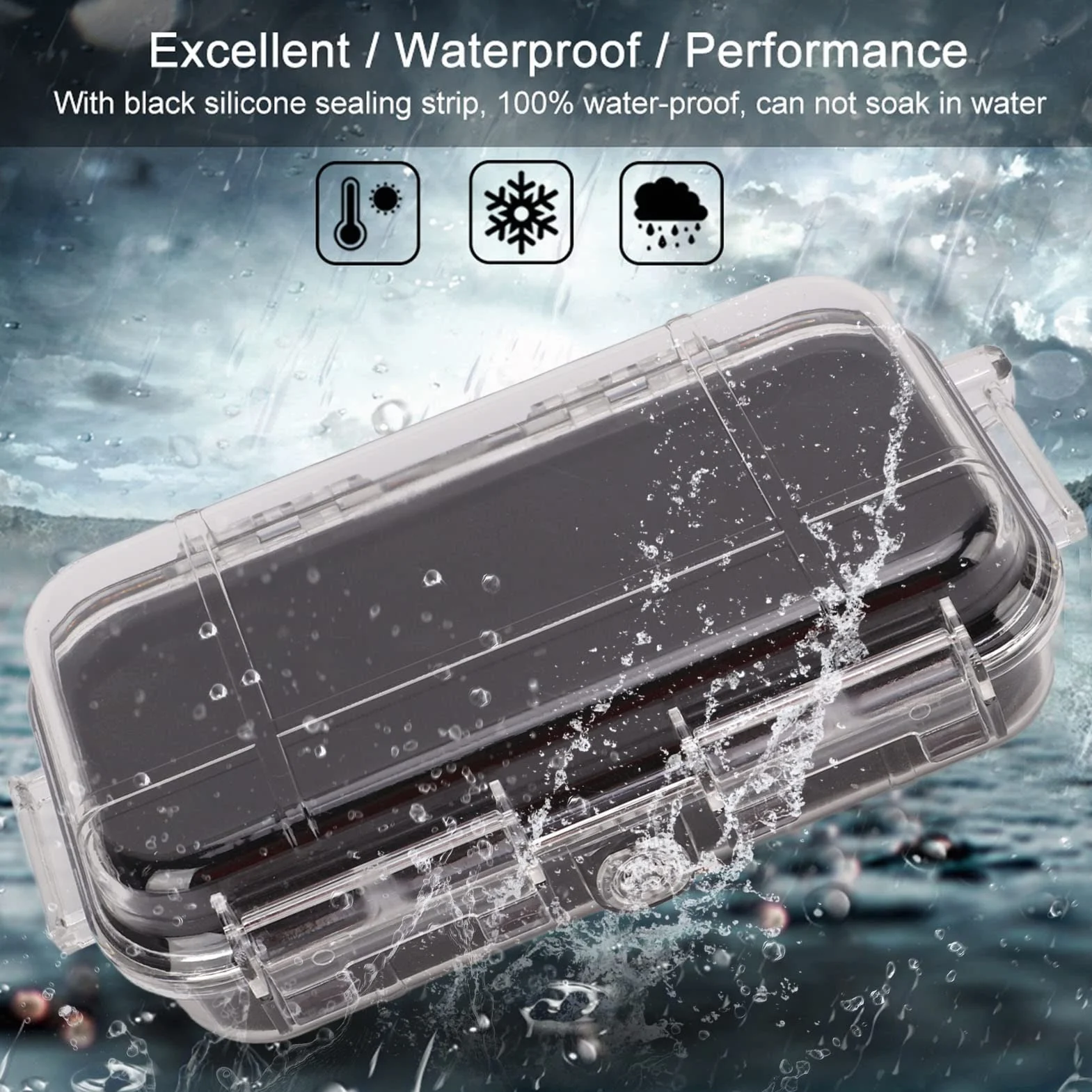 Custodia protettiva impermeabile trasparente per fotocamera telefono campeggio pesca escursionismo EDC sport acquatici coltelli